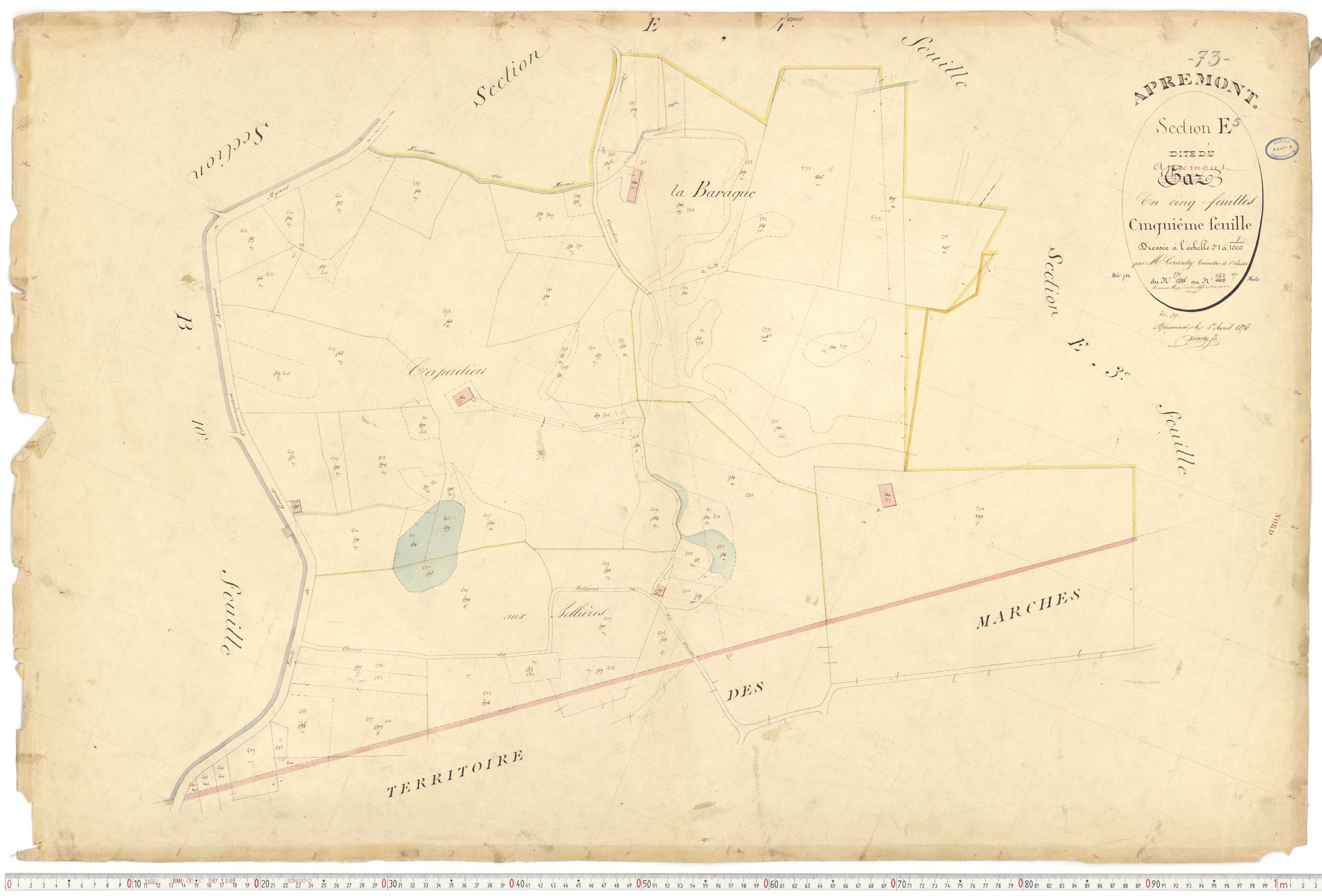 Apremont - Cadastre français (1879).