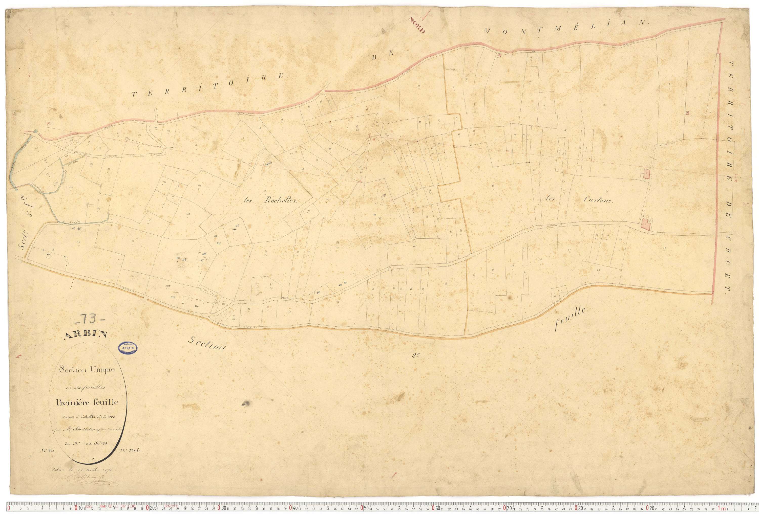 Arbin - Cadastre français (1876).