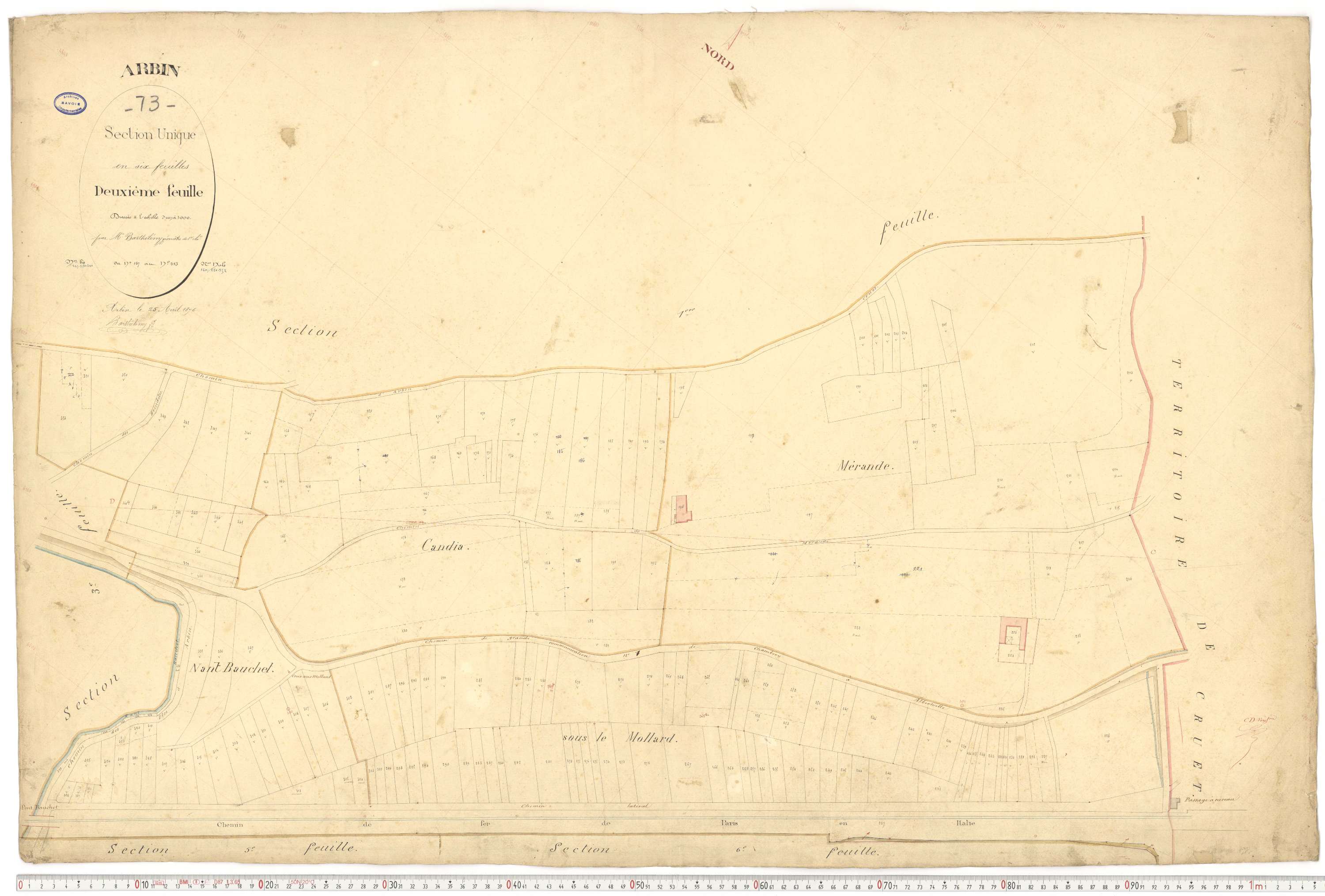 Arbin - Cadastre français (1876).