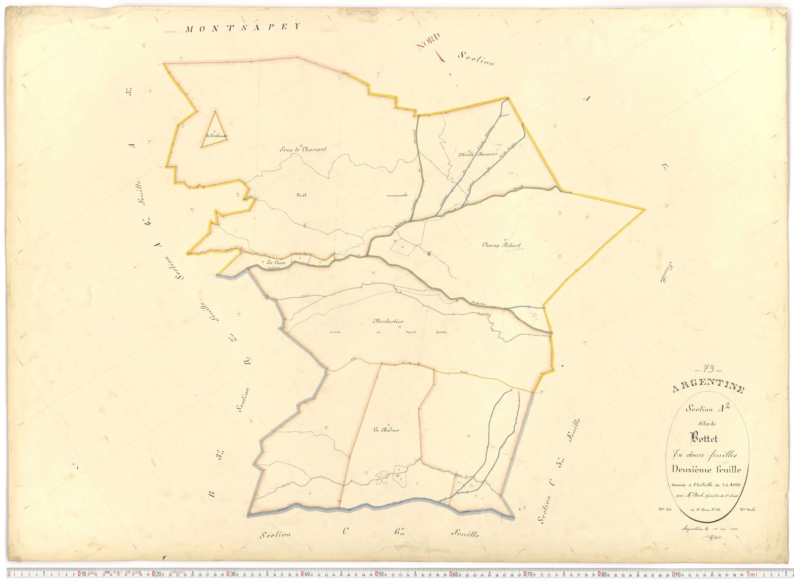 Argentine - Plans cadastraux du premier cadastre français.
