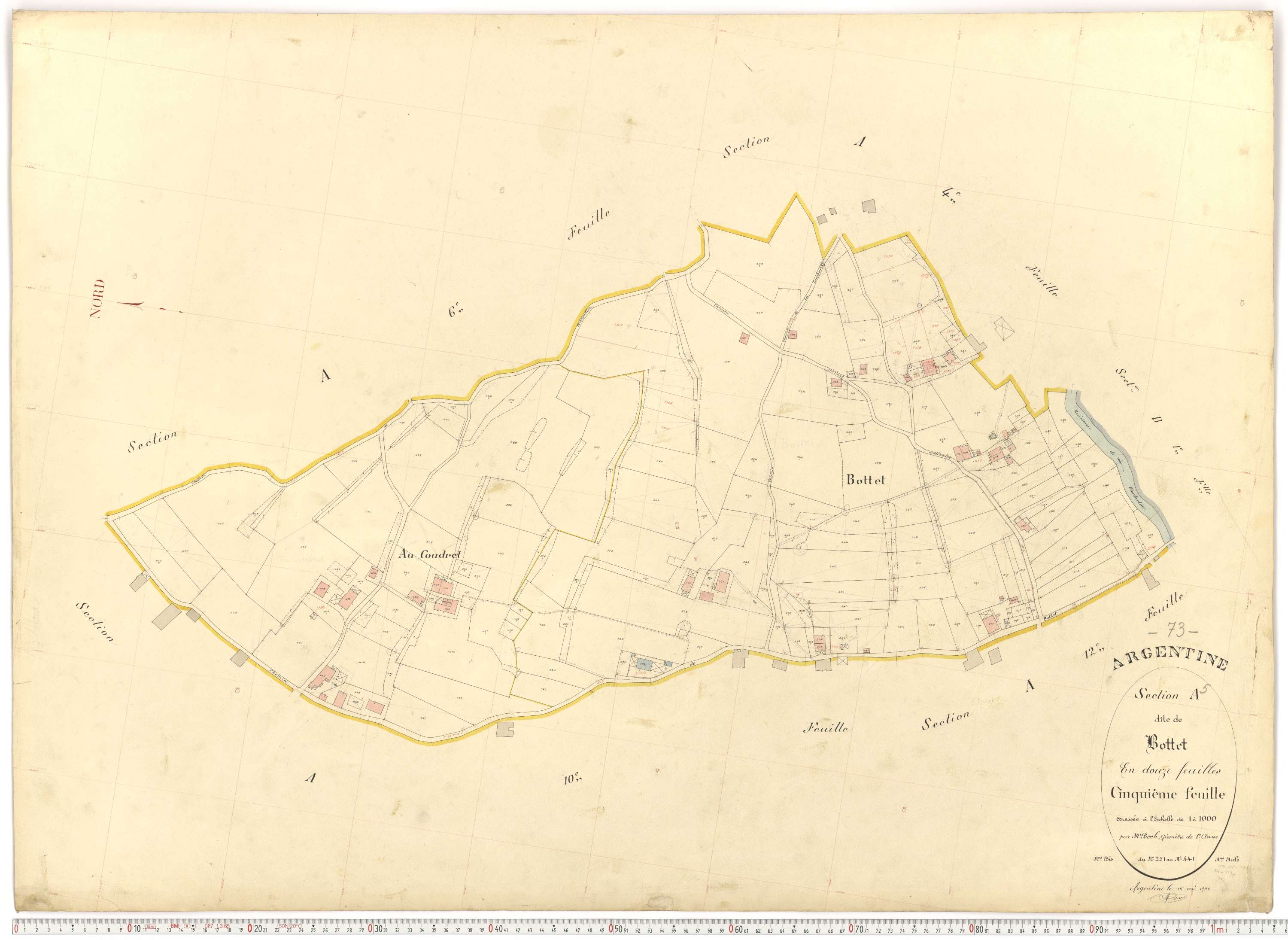 Argentine - Plans cadastraux du premier cadastre français.
