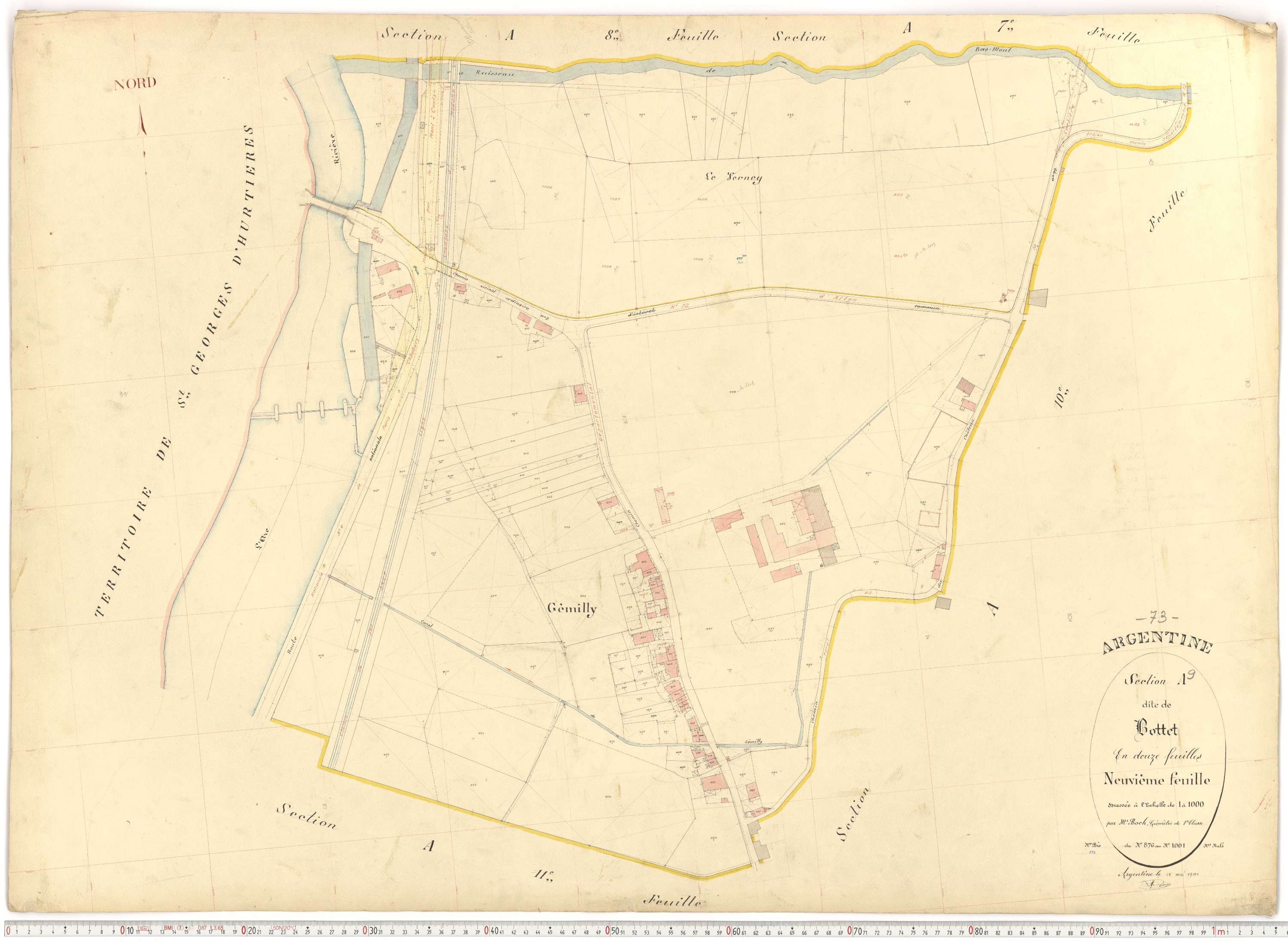 Argentine - Plans cadastraux du premier cadastre français.