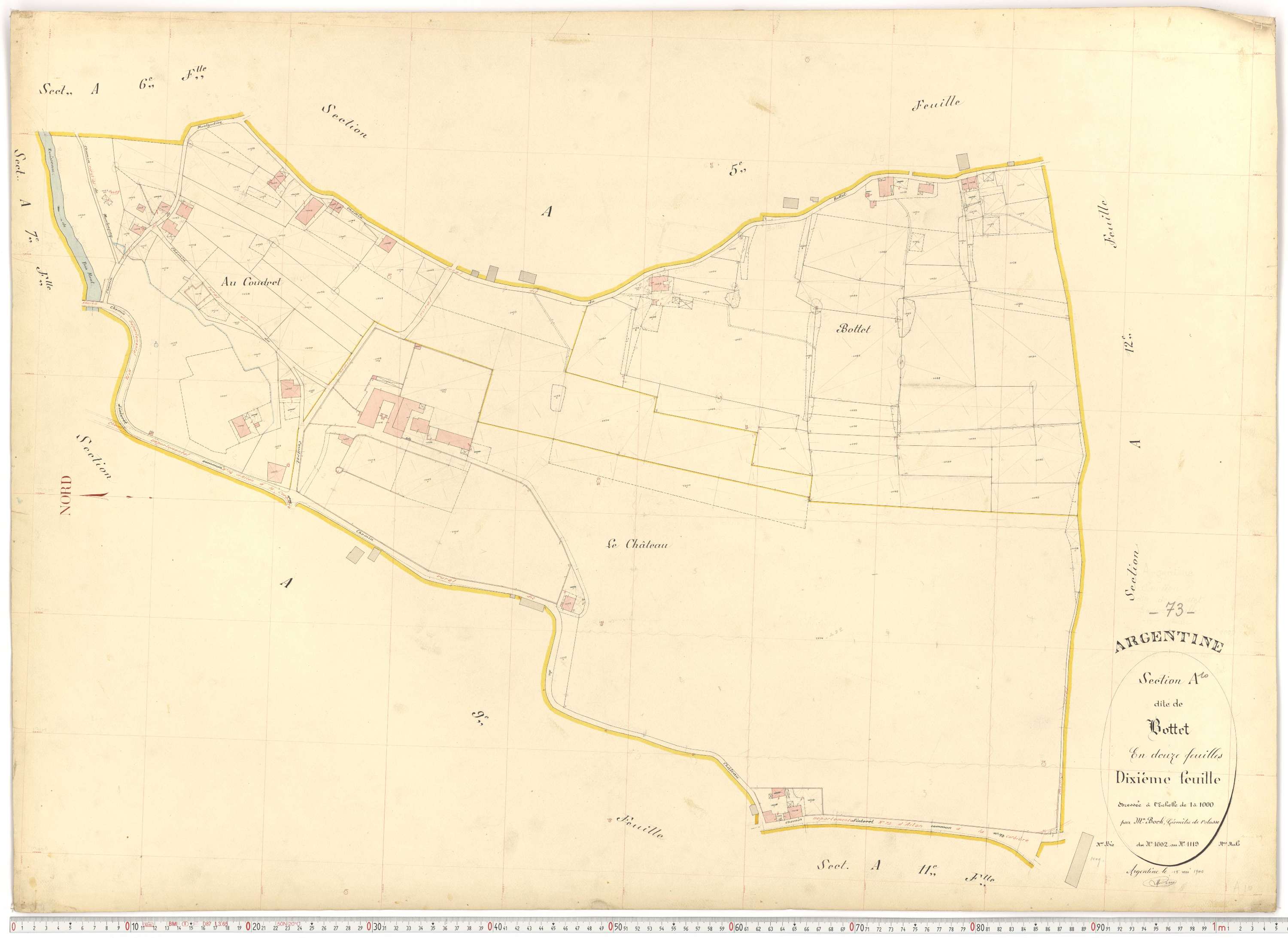 Argentine - Plans cadastraux du premier cadastre français.