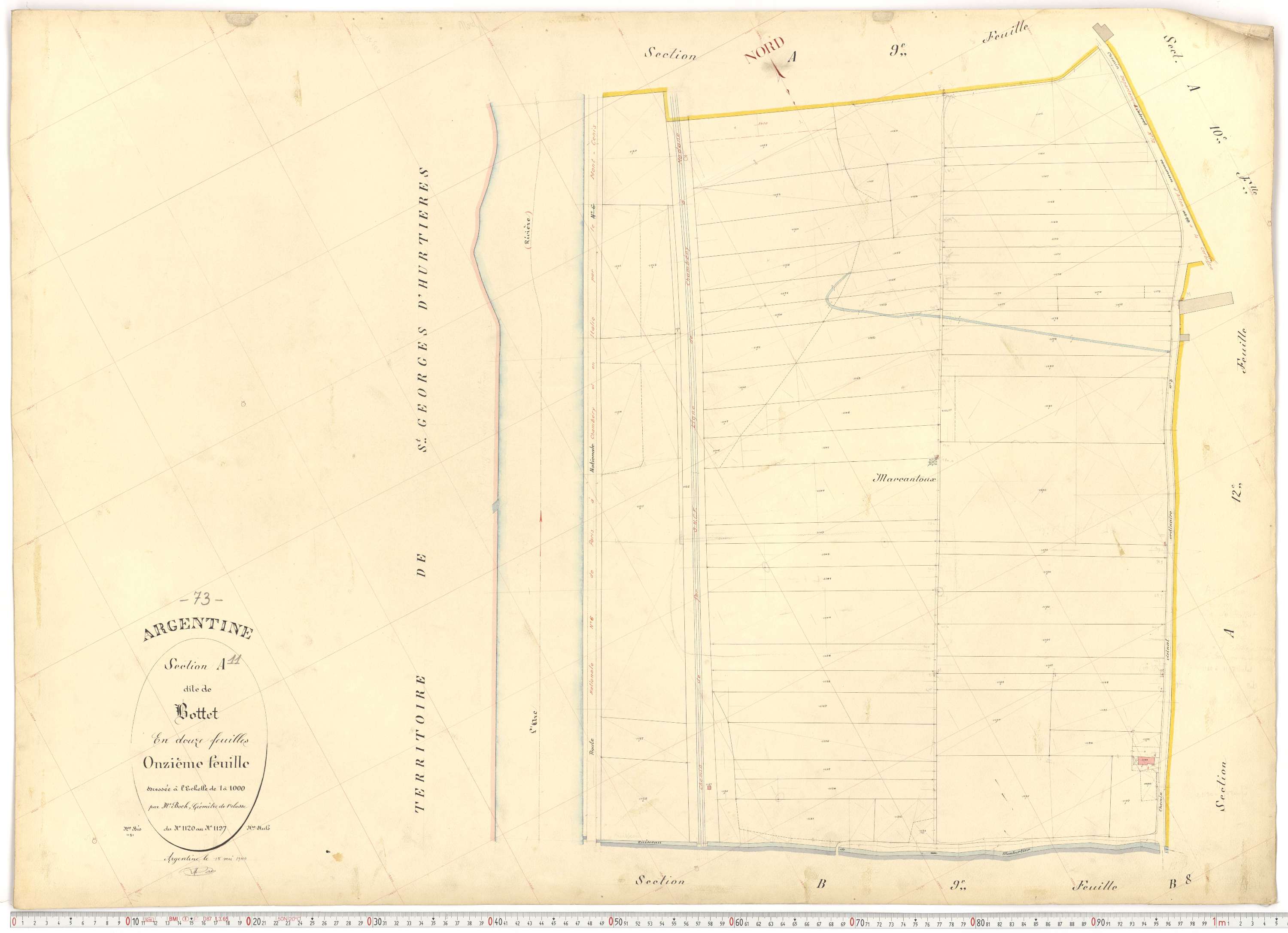 Argentine - Plans cadastraux du premier cadastre français.