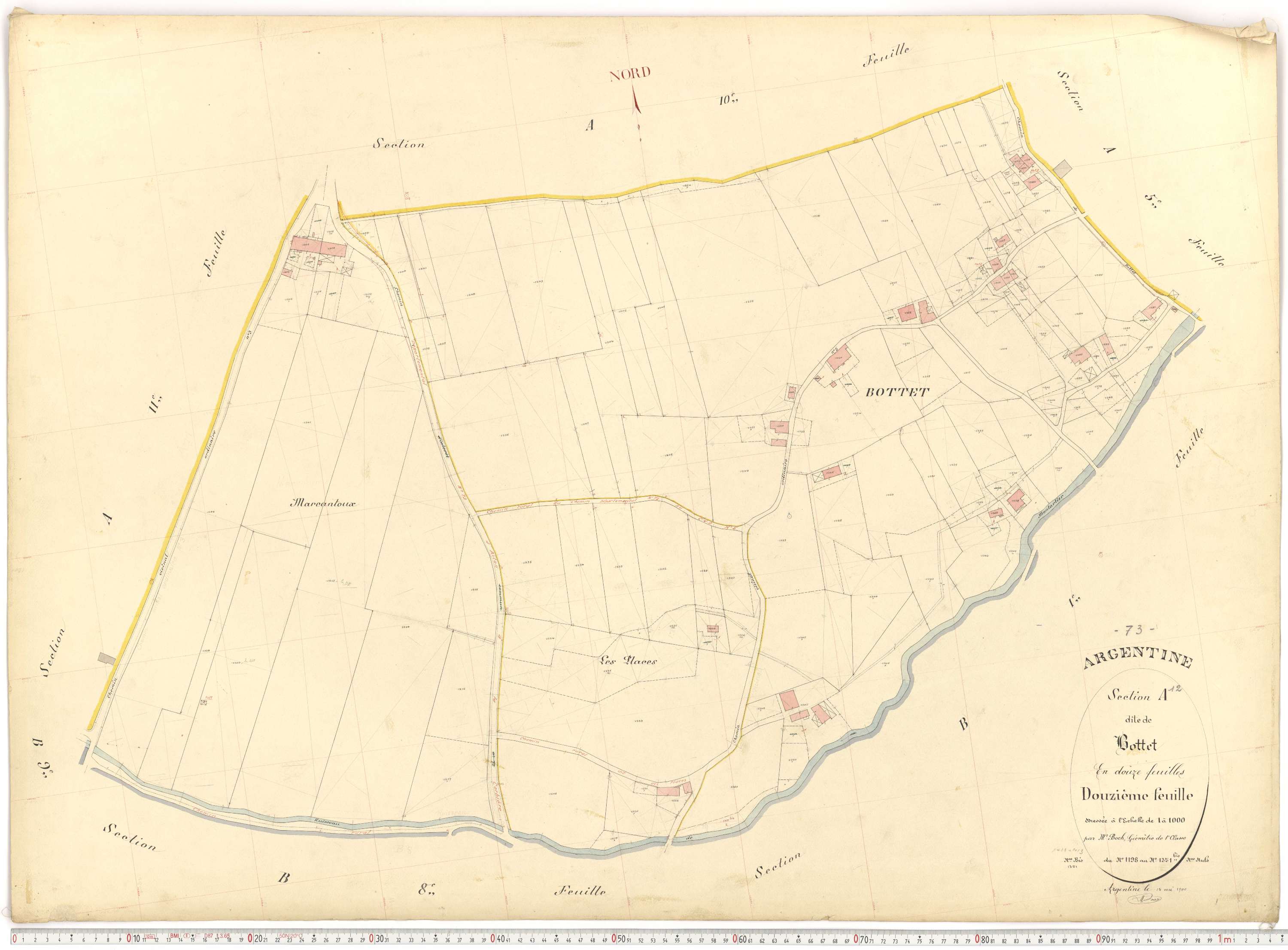 Argentine - Plans cadastraux du premier cadastre français.