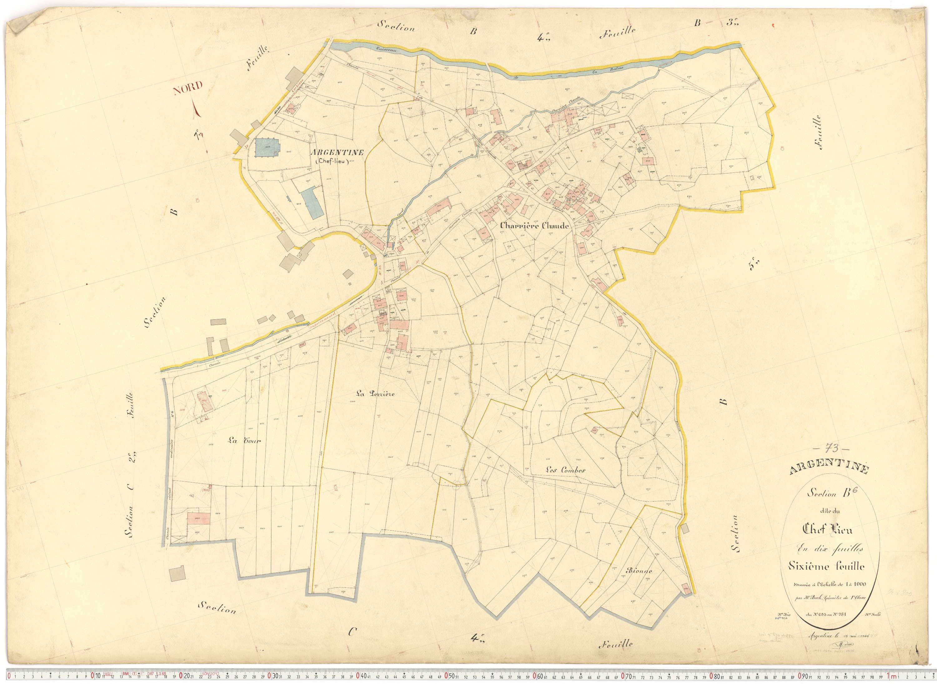 Argentine - Plans cadastraux du premier cadastre français.