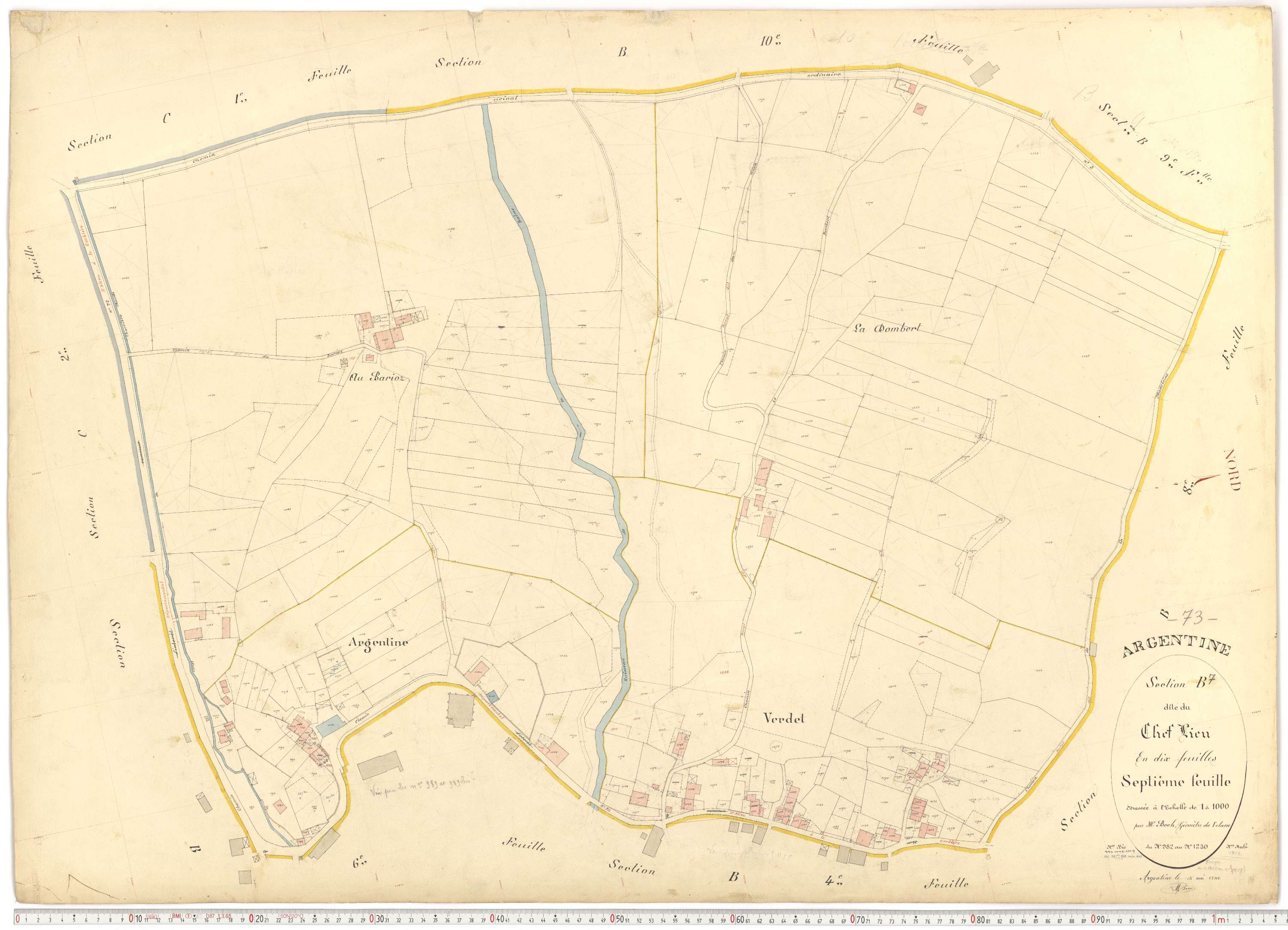 Argentine - Plans cadastraux du premier cadastre français.