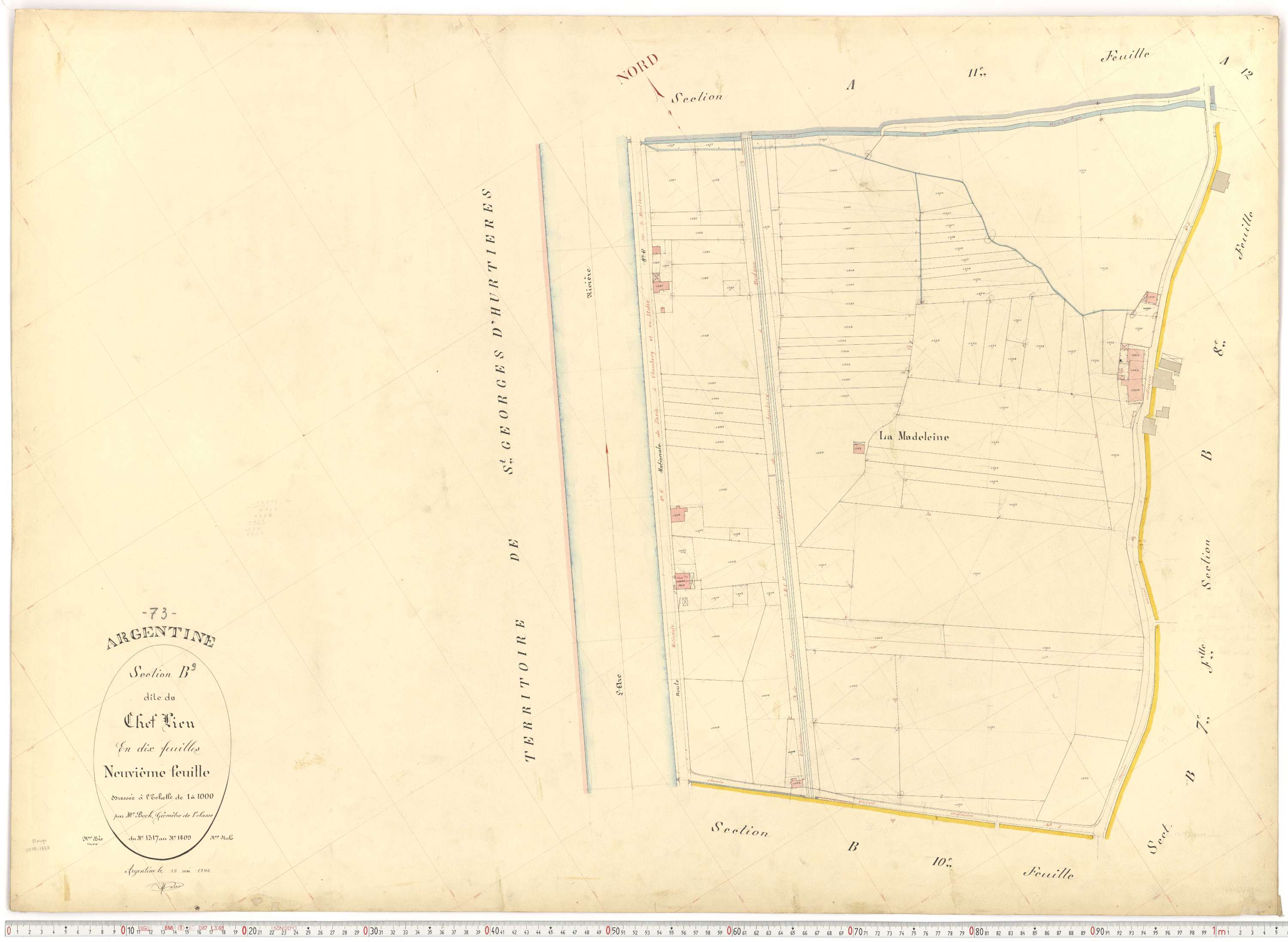 Argentine - Plans cadastraux du premier cadastre français.