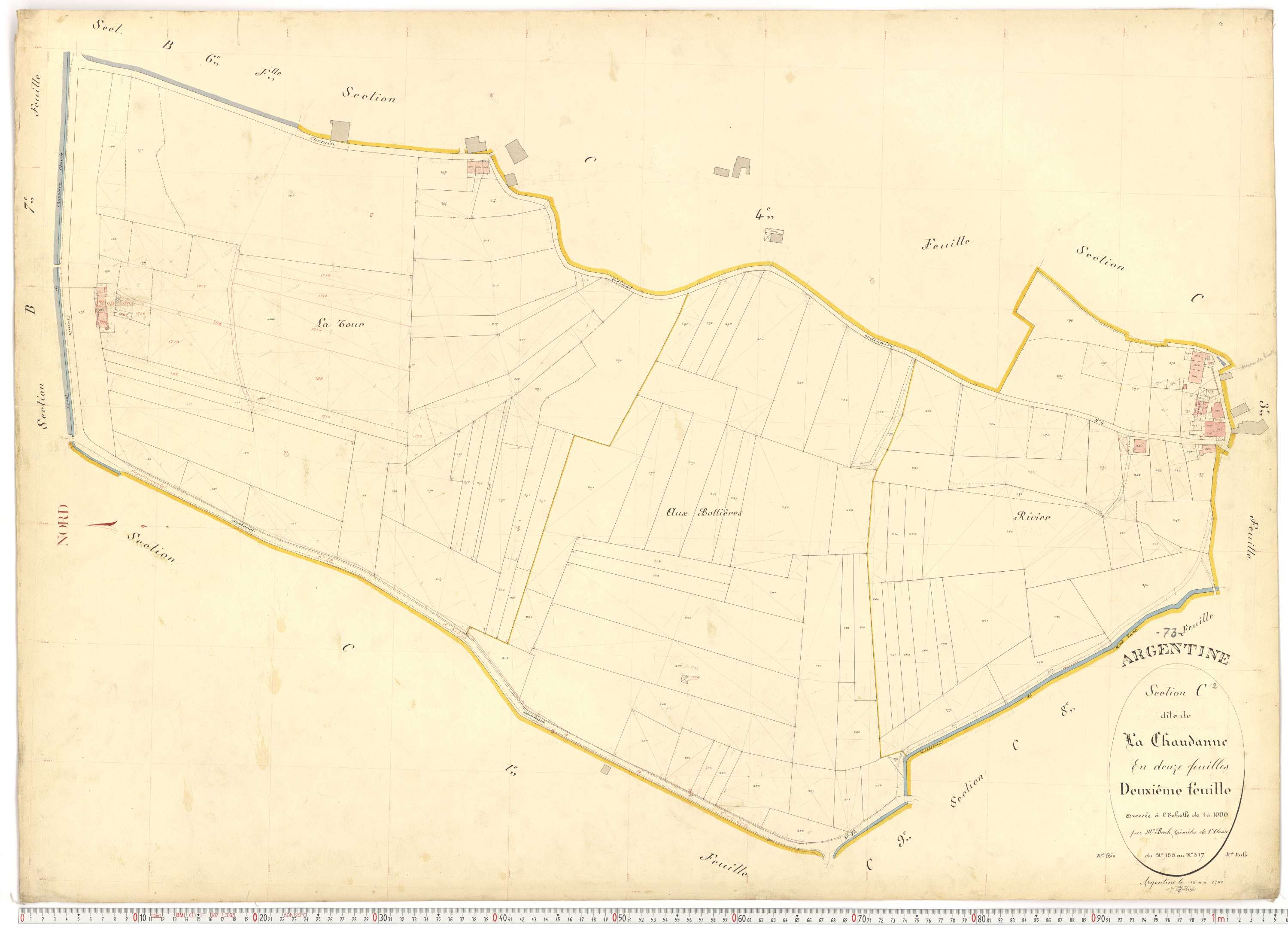 Argentine - Plans cadastraux du premier cadastre français.