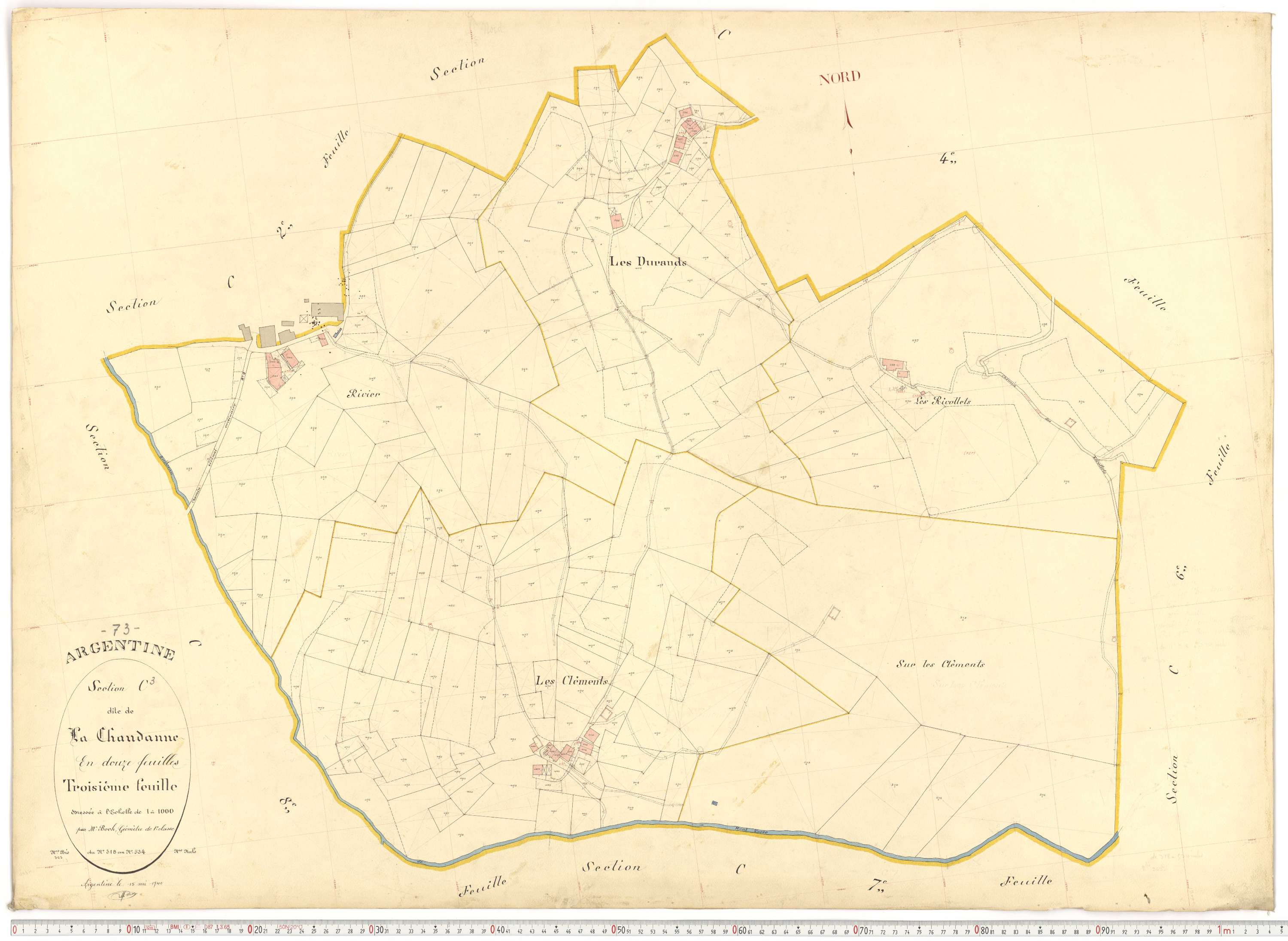 Argentine - Plans cadastraux du premier cadastre français.