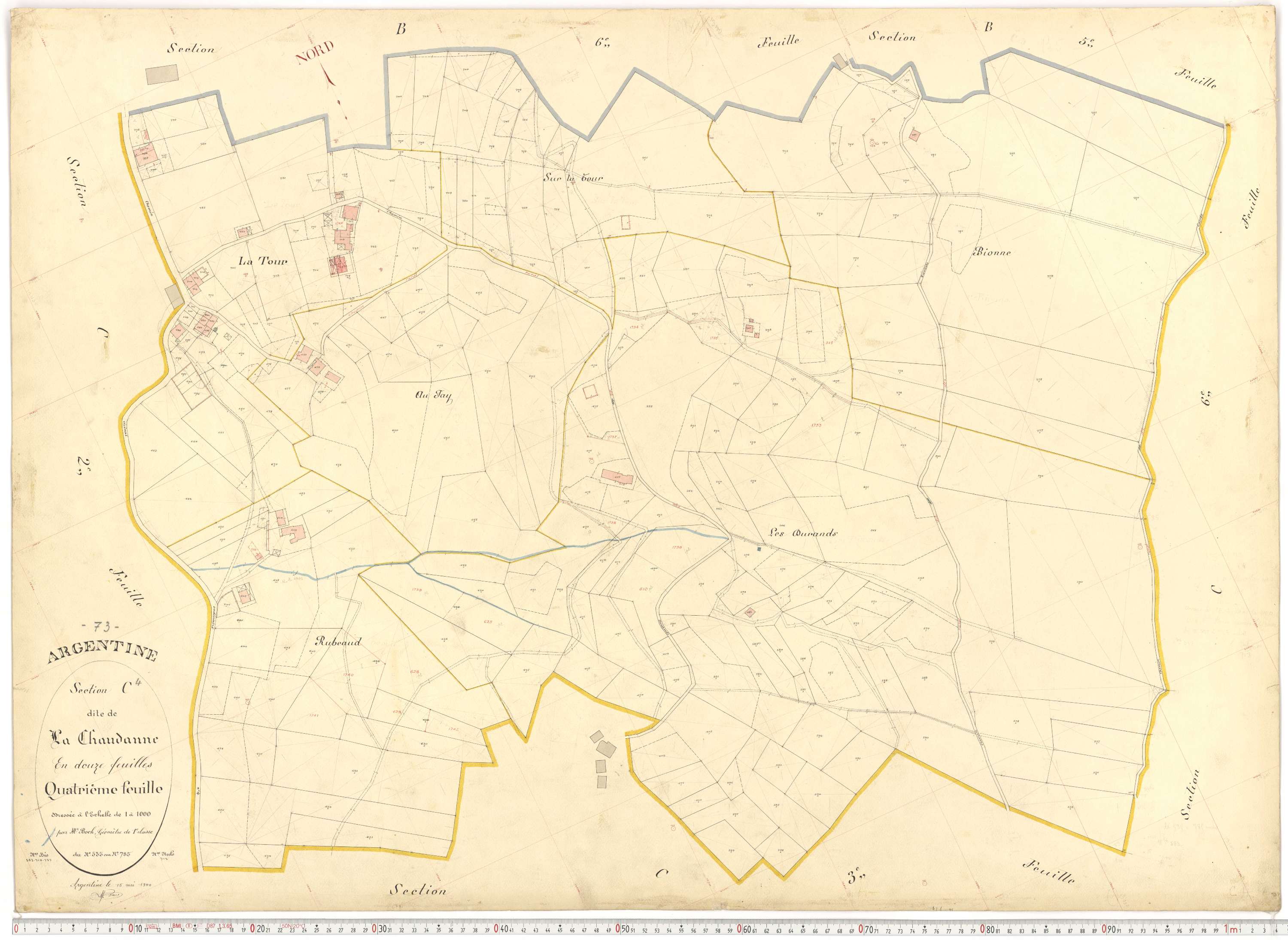 Argentine - Plans cadastraux du premier cadastre français.