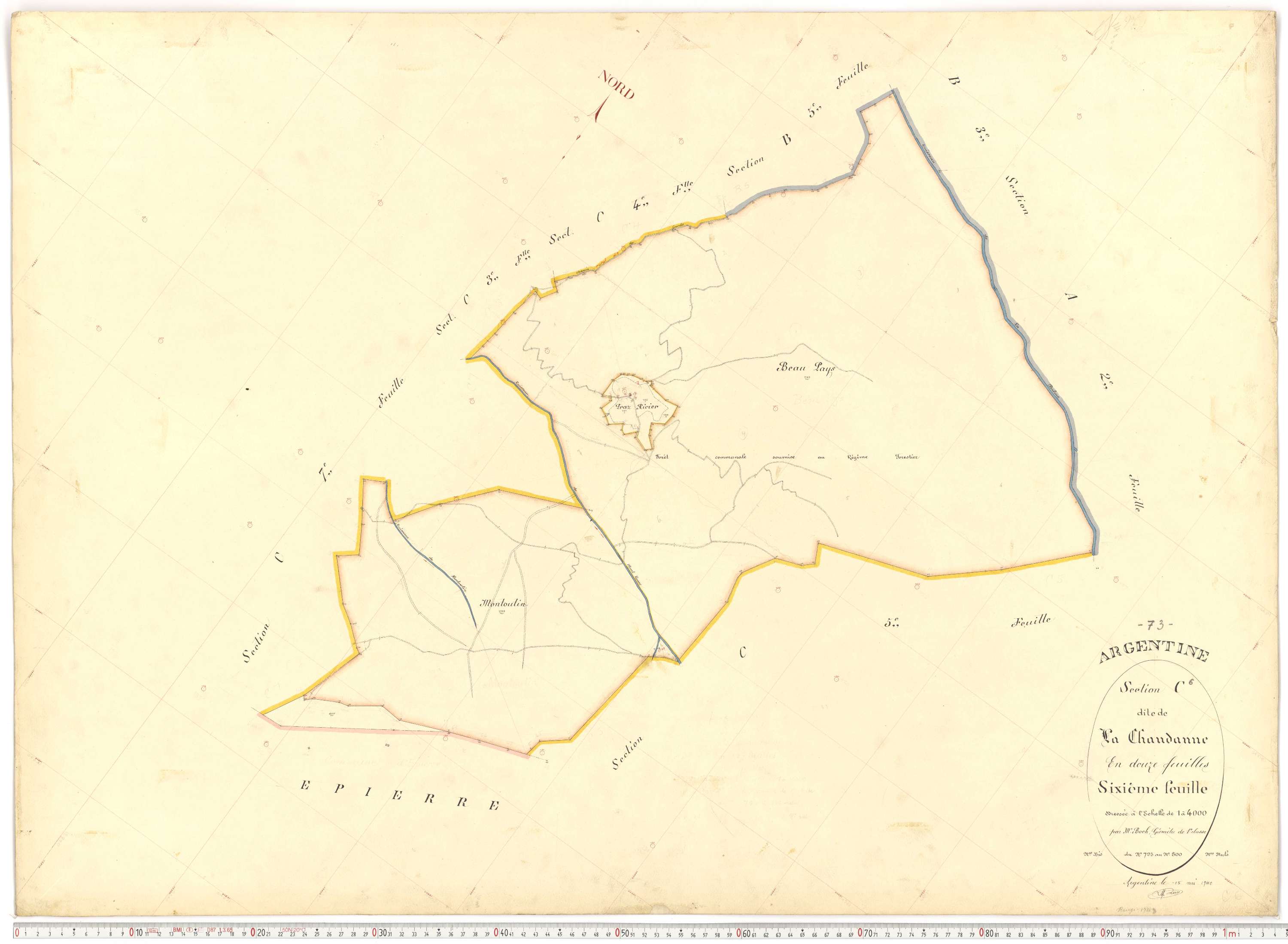 Argentine - Plans cadastraux du premier cadastre français.