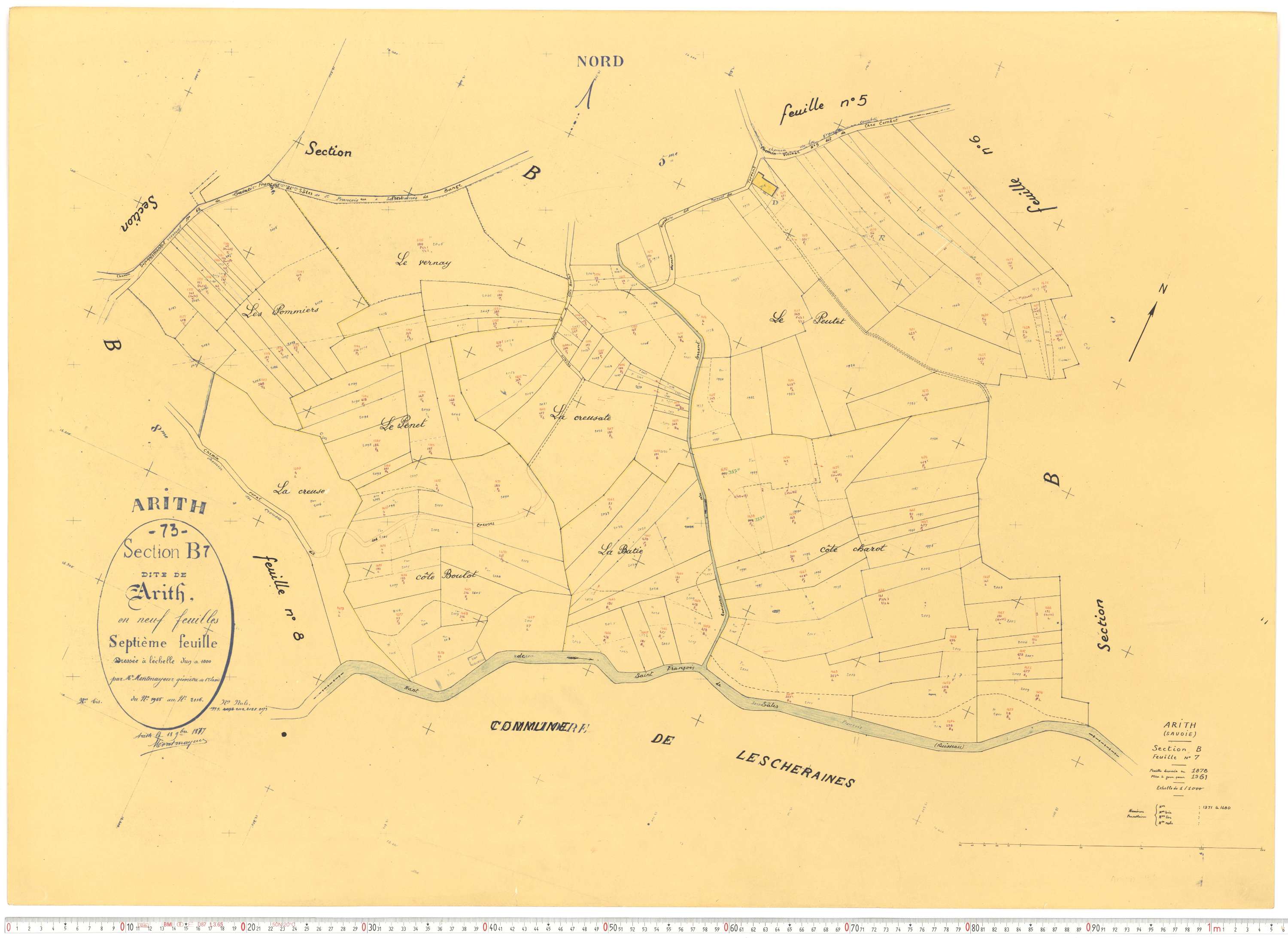 Arith - Cadastre rénové, version de travail (1961).