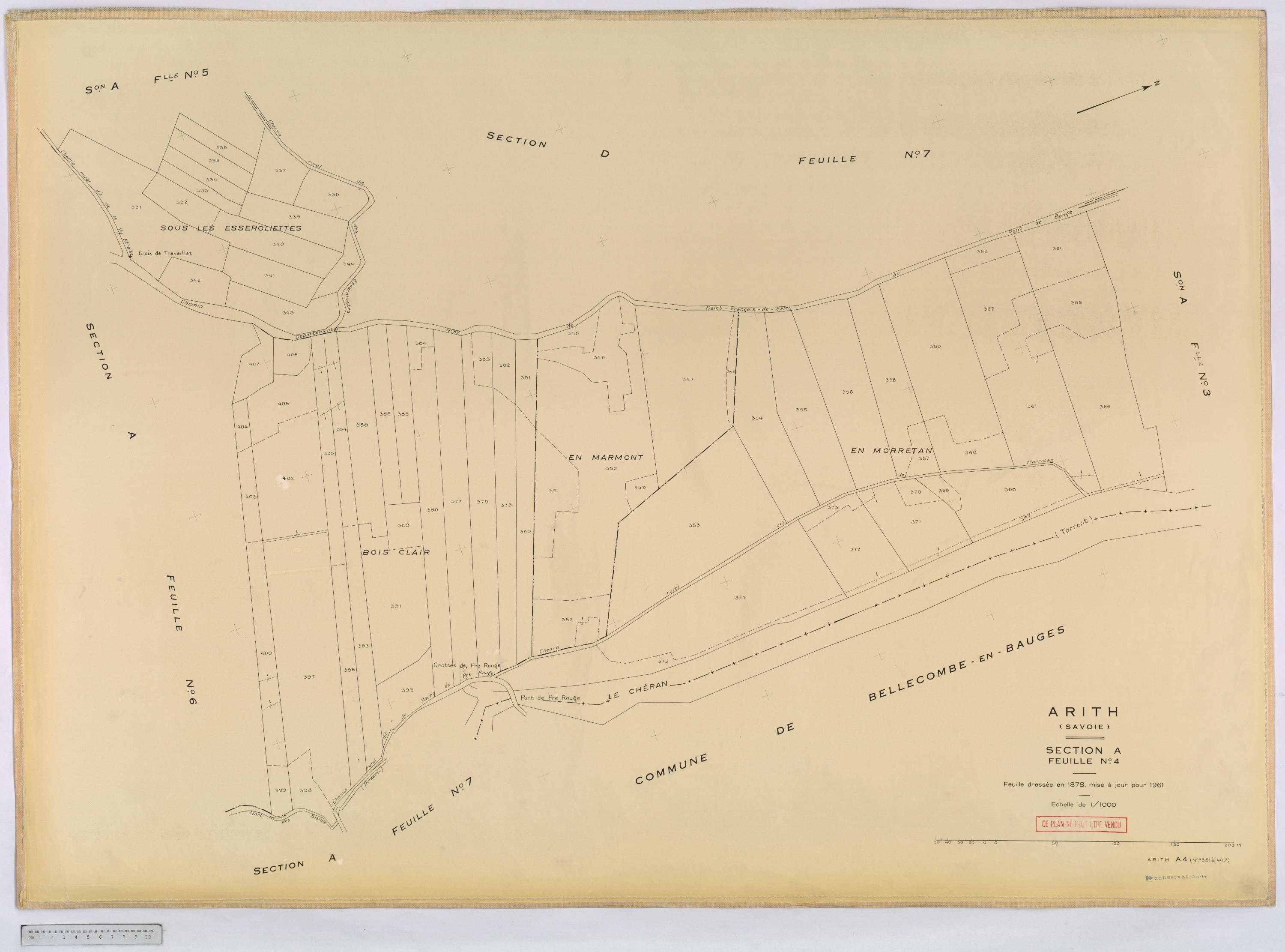 Arith - Cadastre rénové, version définitive (1961).