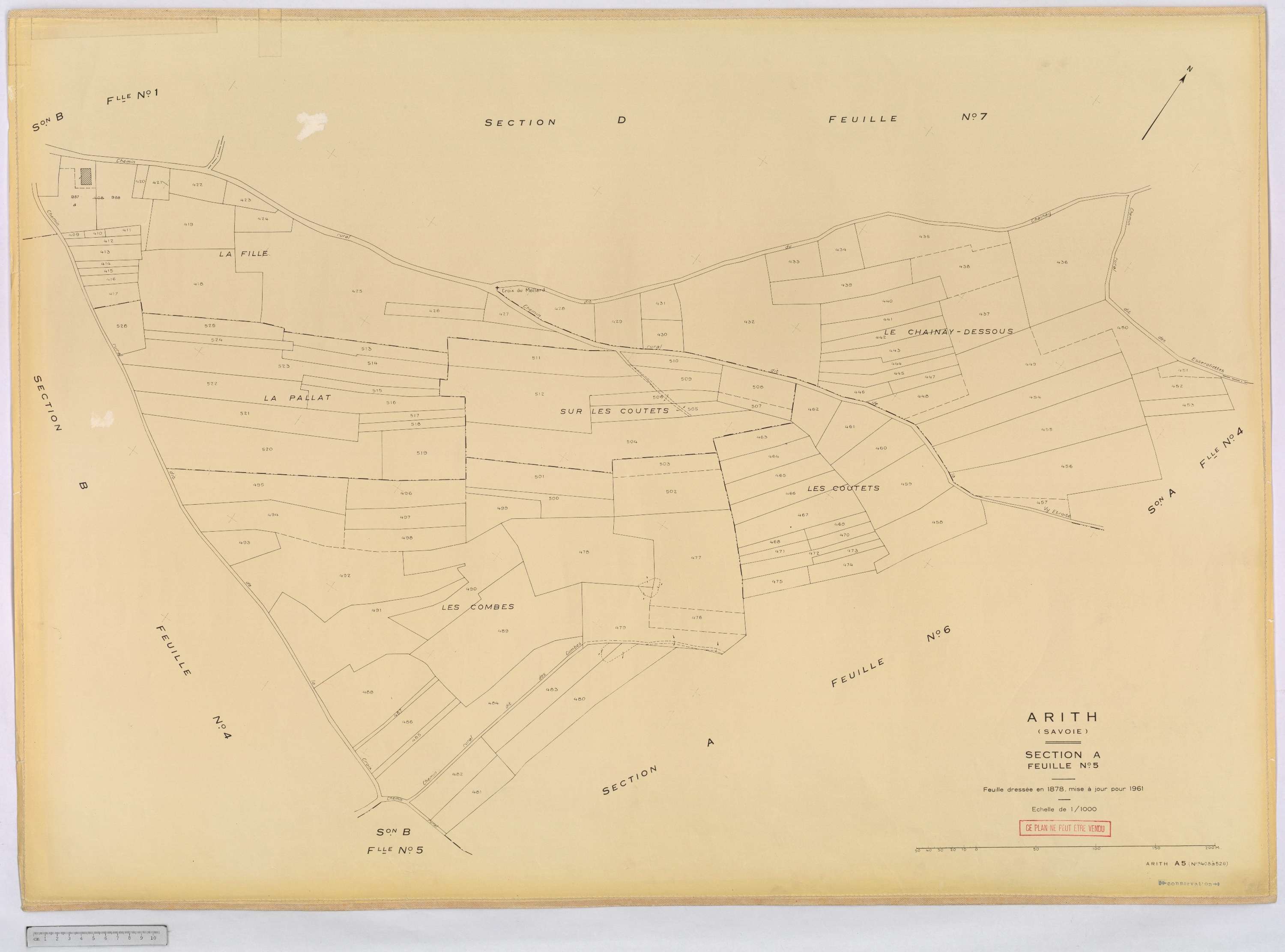 Arith - Cadastre rénové, version définitive (1961).