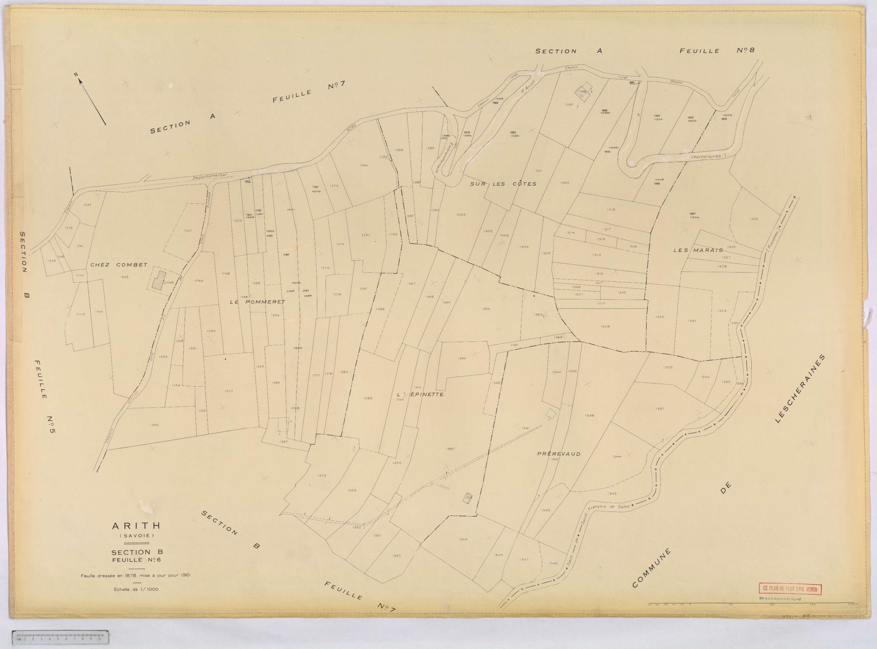 Arith - Cadastre rénové, version définitive (1961).
