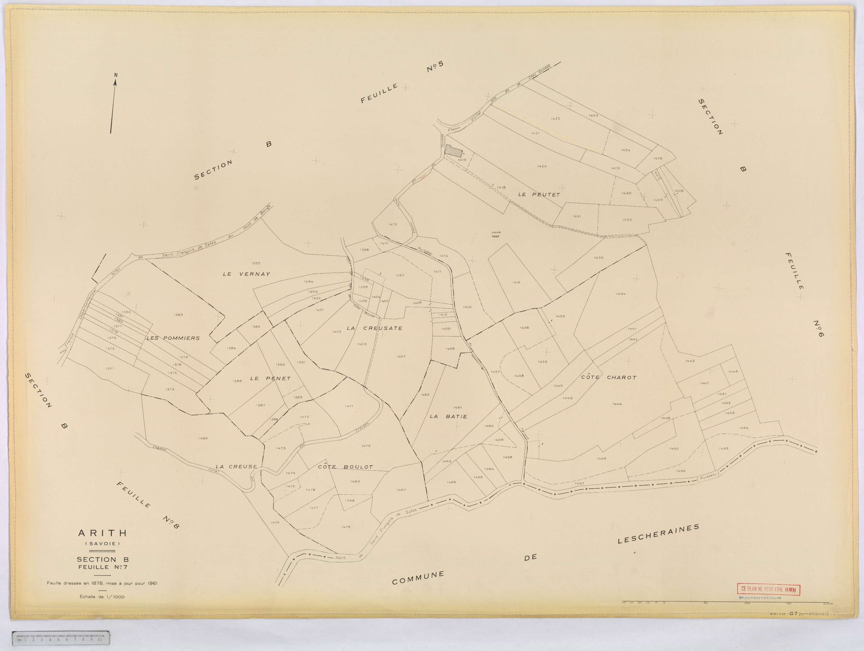 Arith - Cadastre rénové, version définitive (1961).