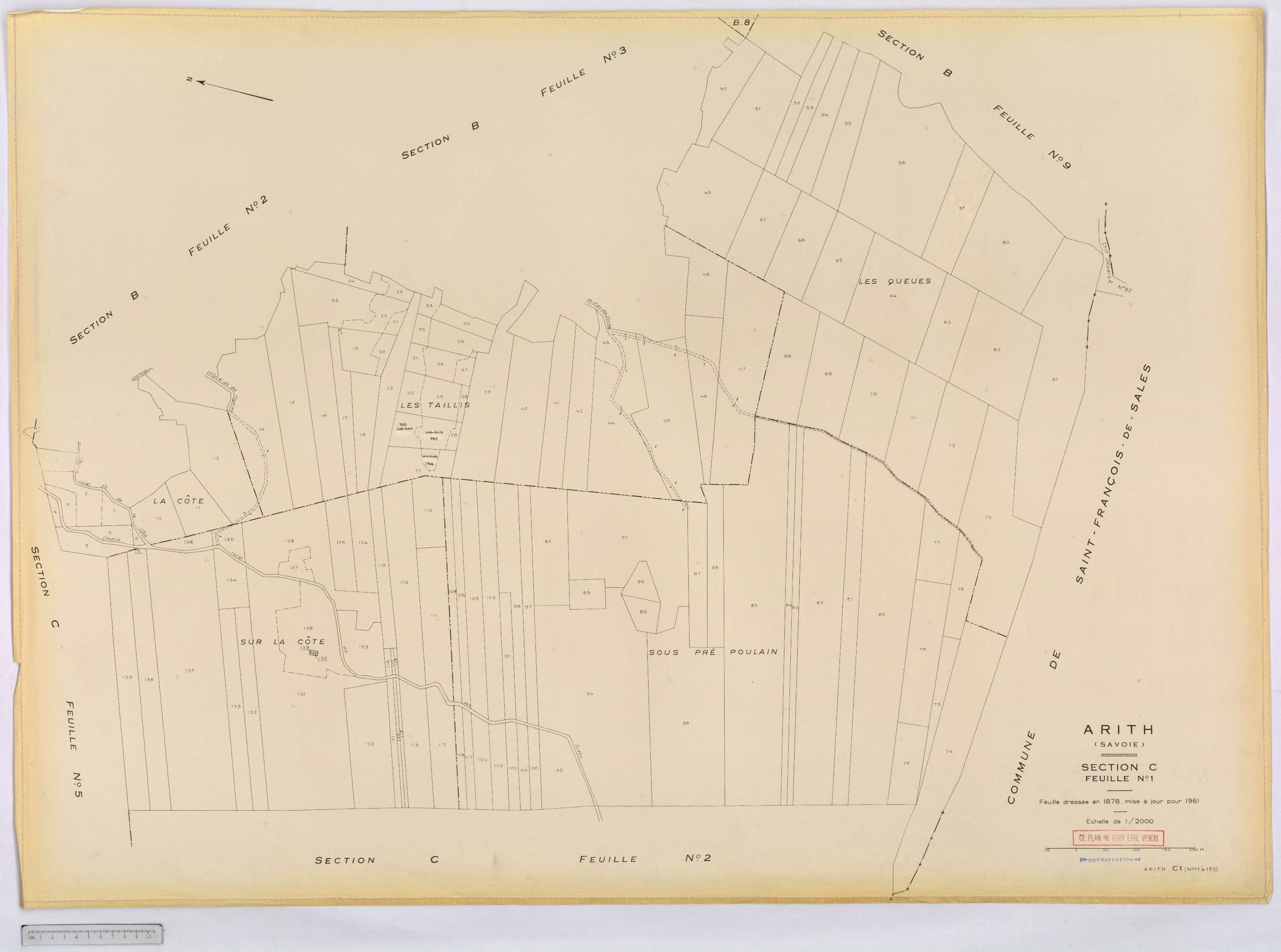 Arith - Cadastre rénové, version définitive (1961).