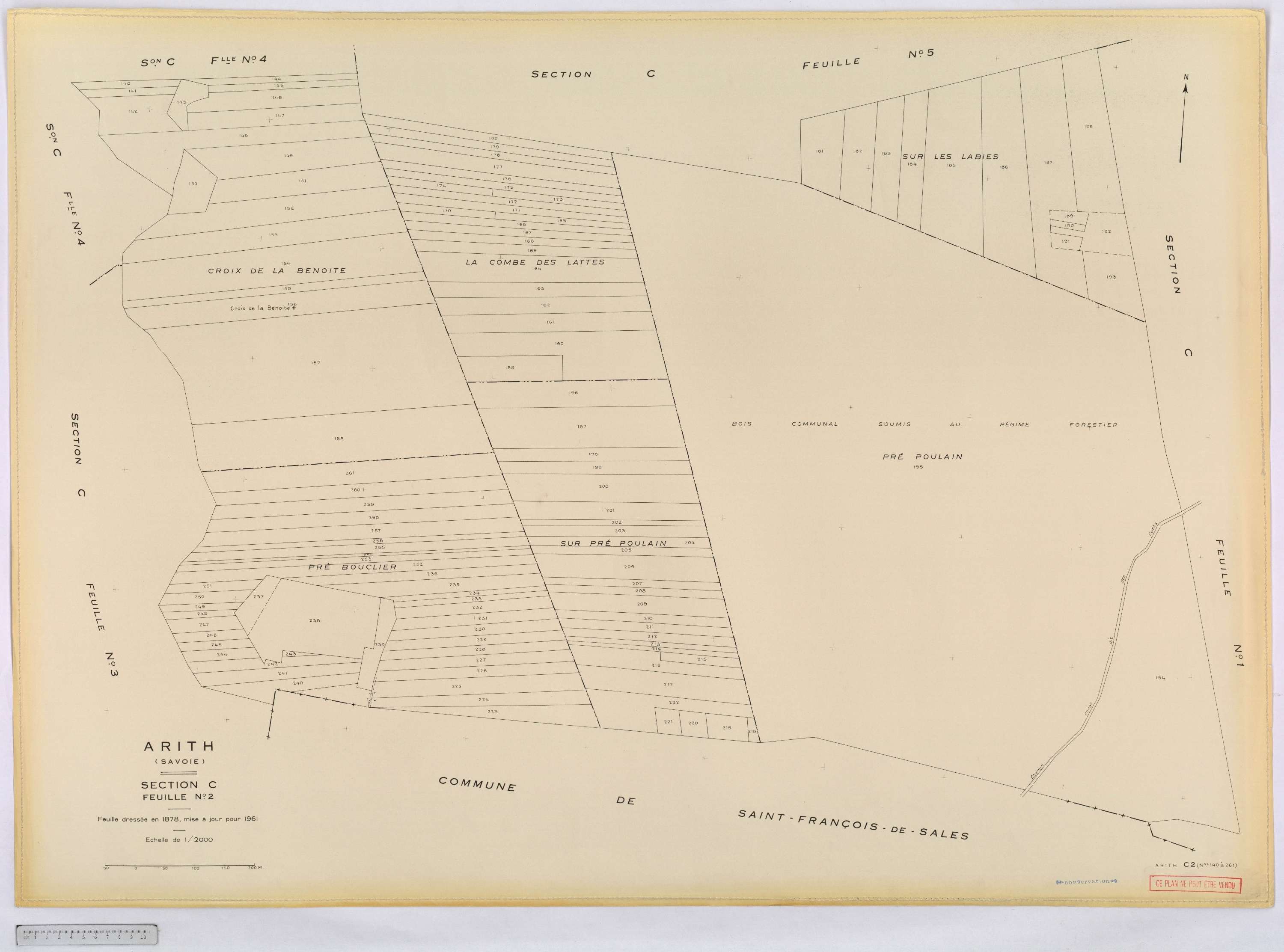 Arith - Cadastre rénové, version définitive (1961).