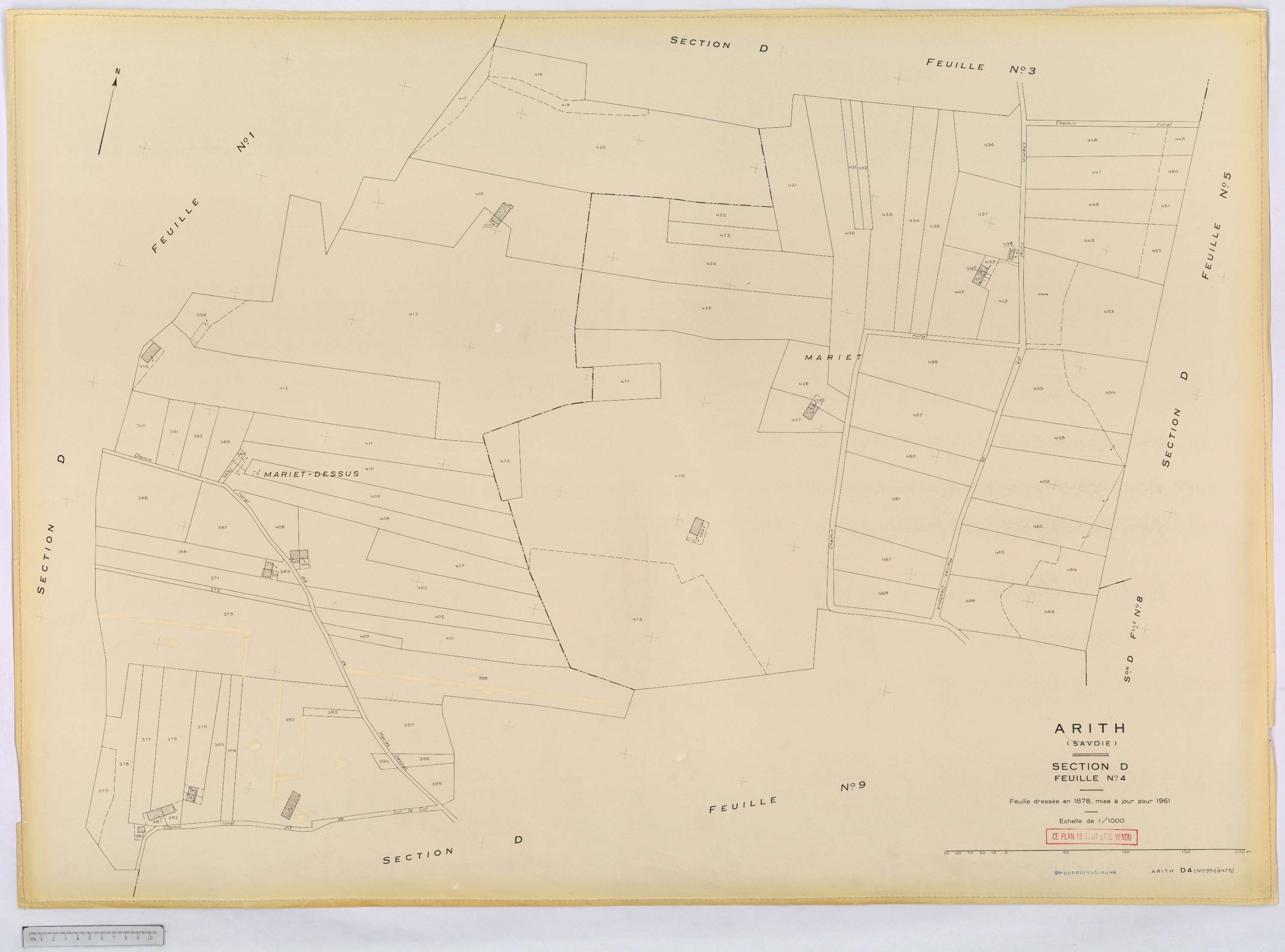 Arith - Cadastre rénové, version définitive (1961).