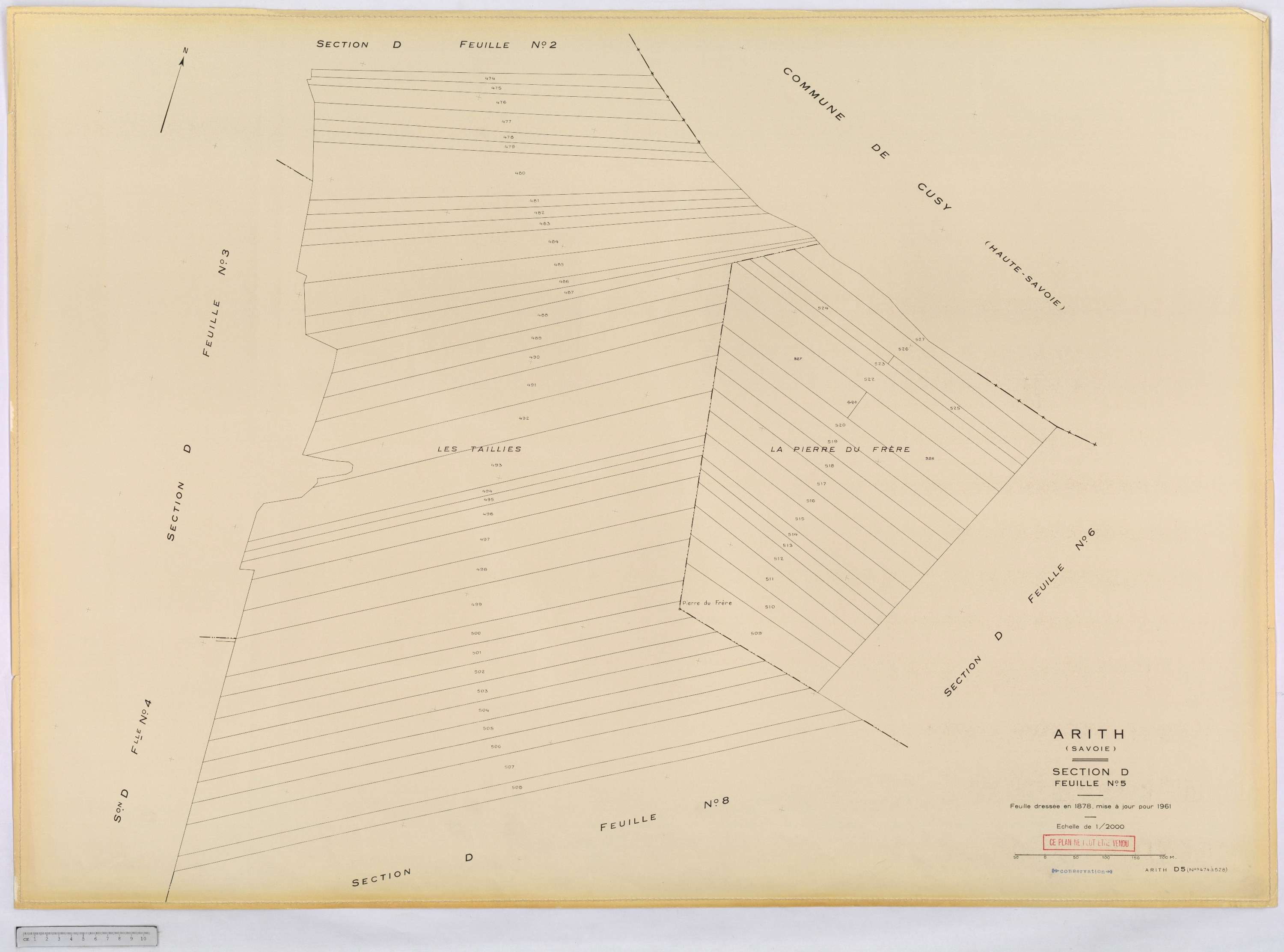 Arith - Cadastre rénové, version définitive (1961).