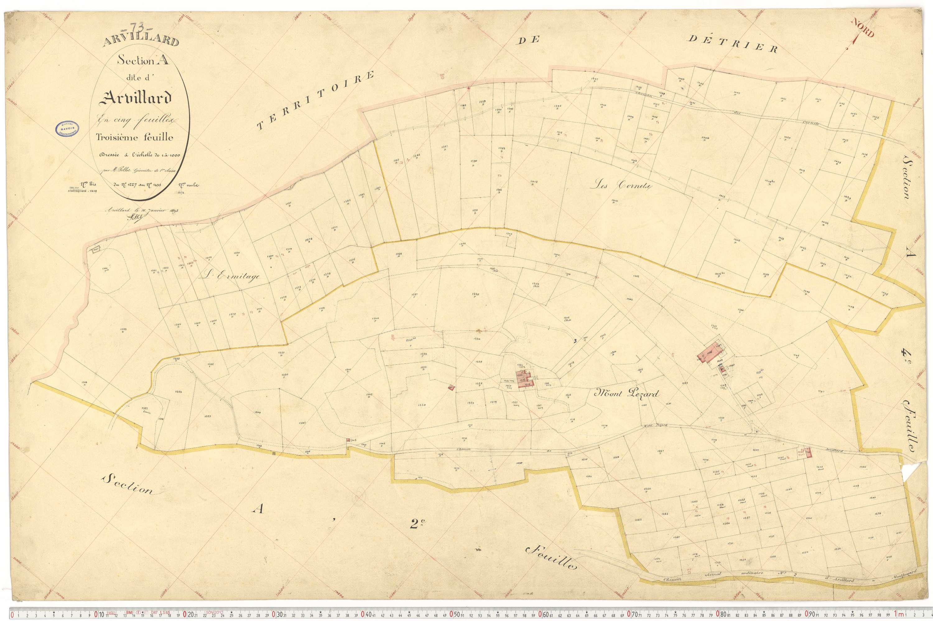 Arvillard - Plans cadastraux du premier cadastre français.
