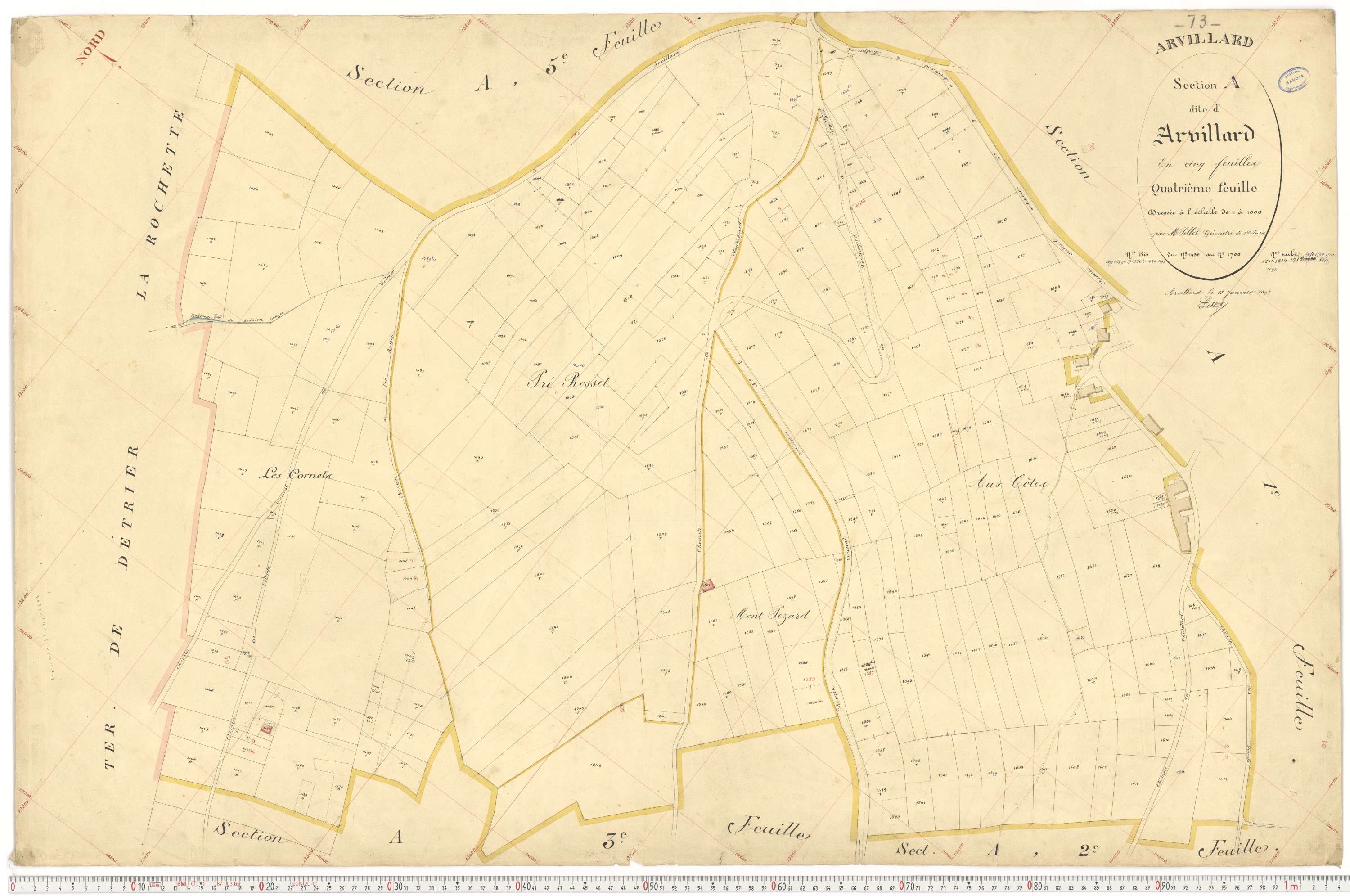 Arvillard - Plans cadastraux du premier cadastre français.