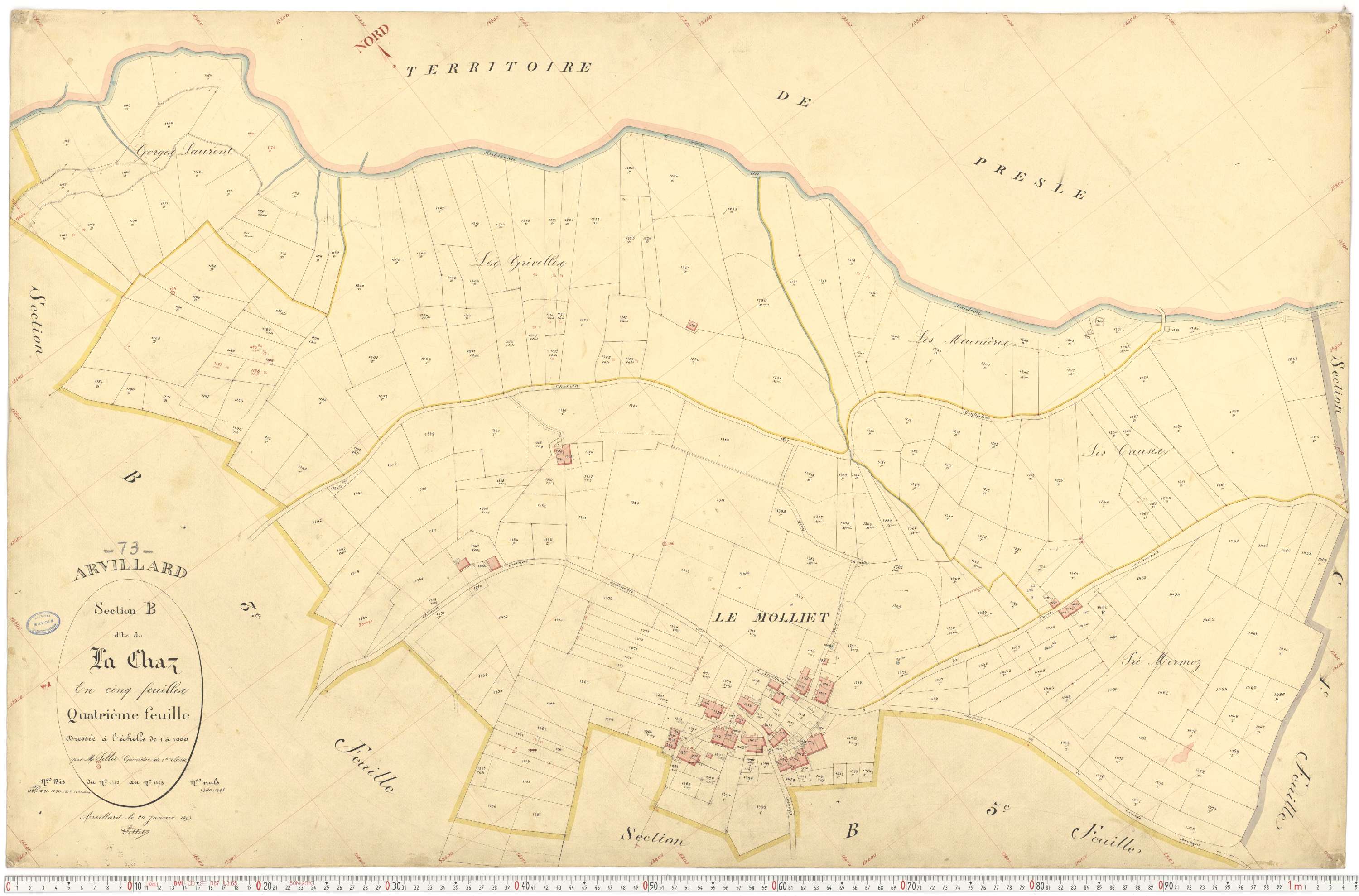 Arvillard - Plans cadastraux du premier cadastre français.