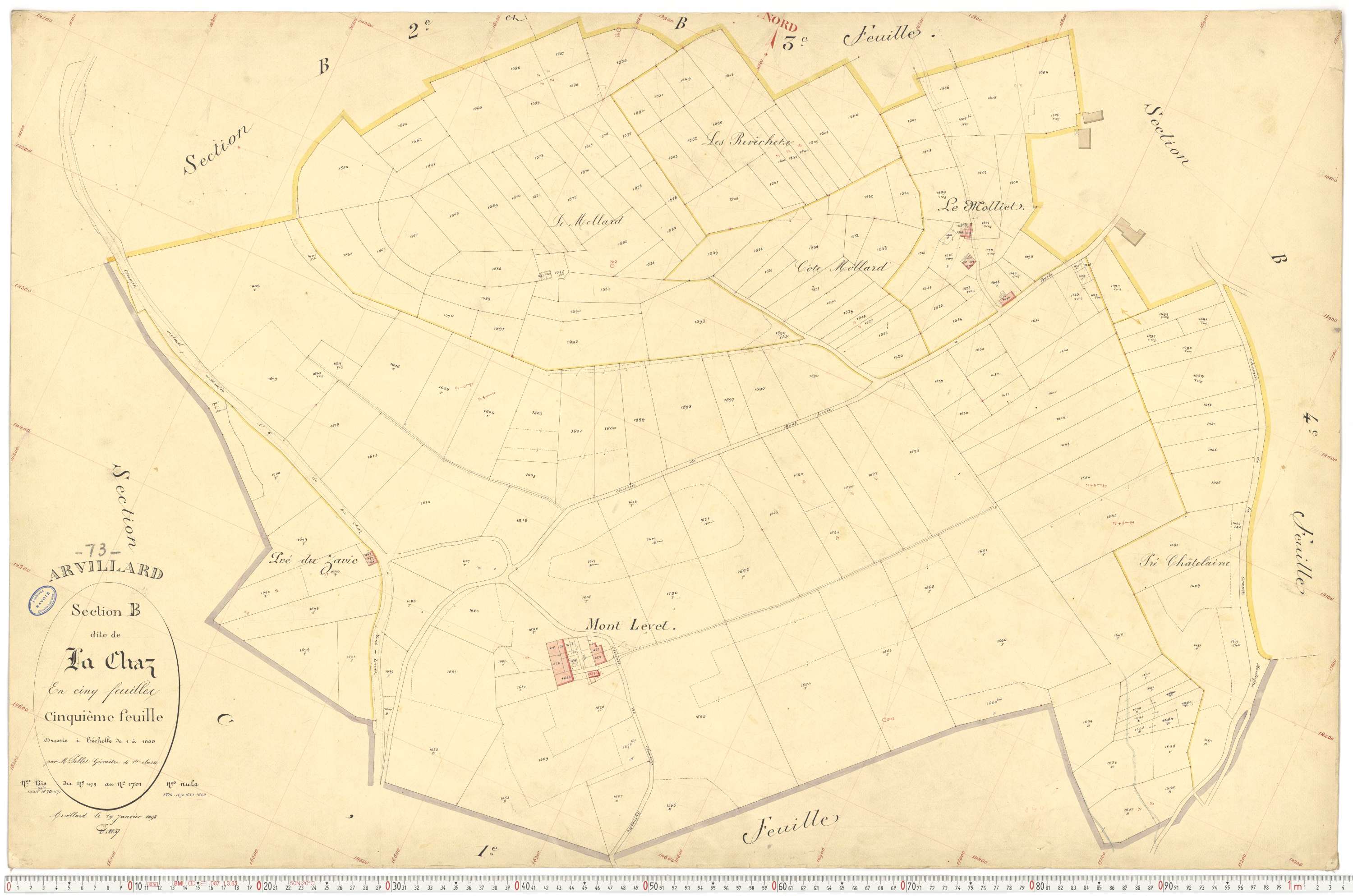 Arvillard - Plans cadastraux du premier cadastre français.