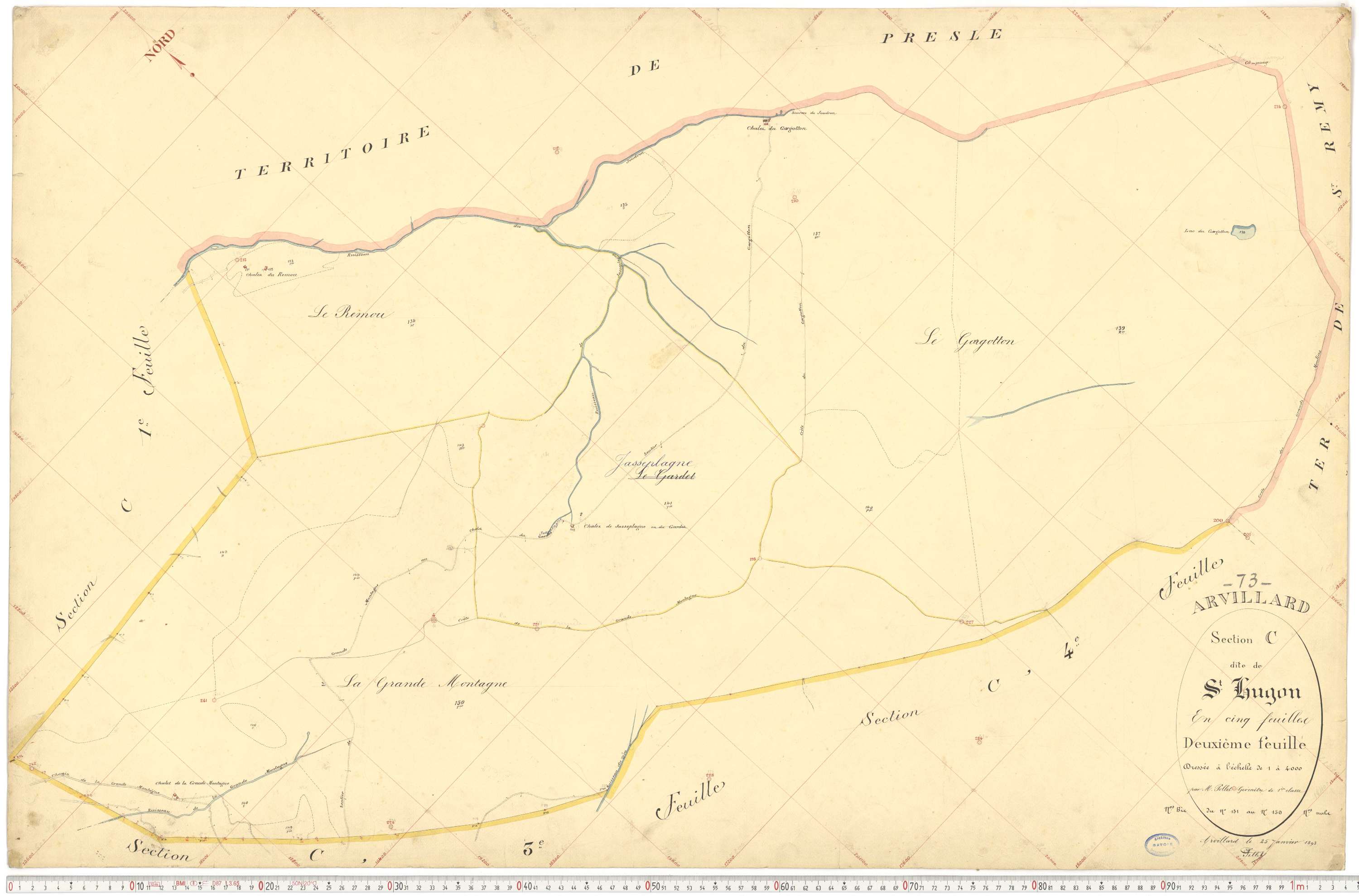 Arvillard - Plans cadastraux du premier cadastre français.