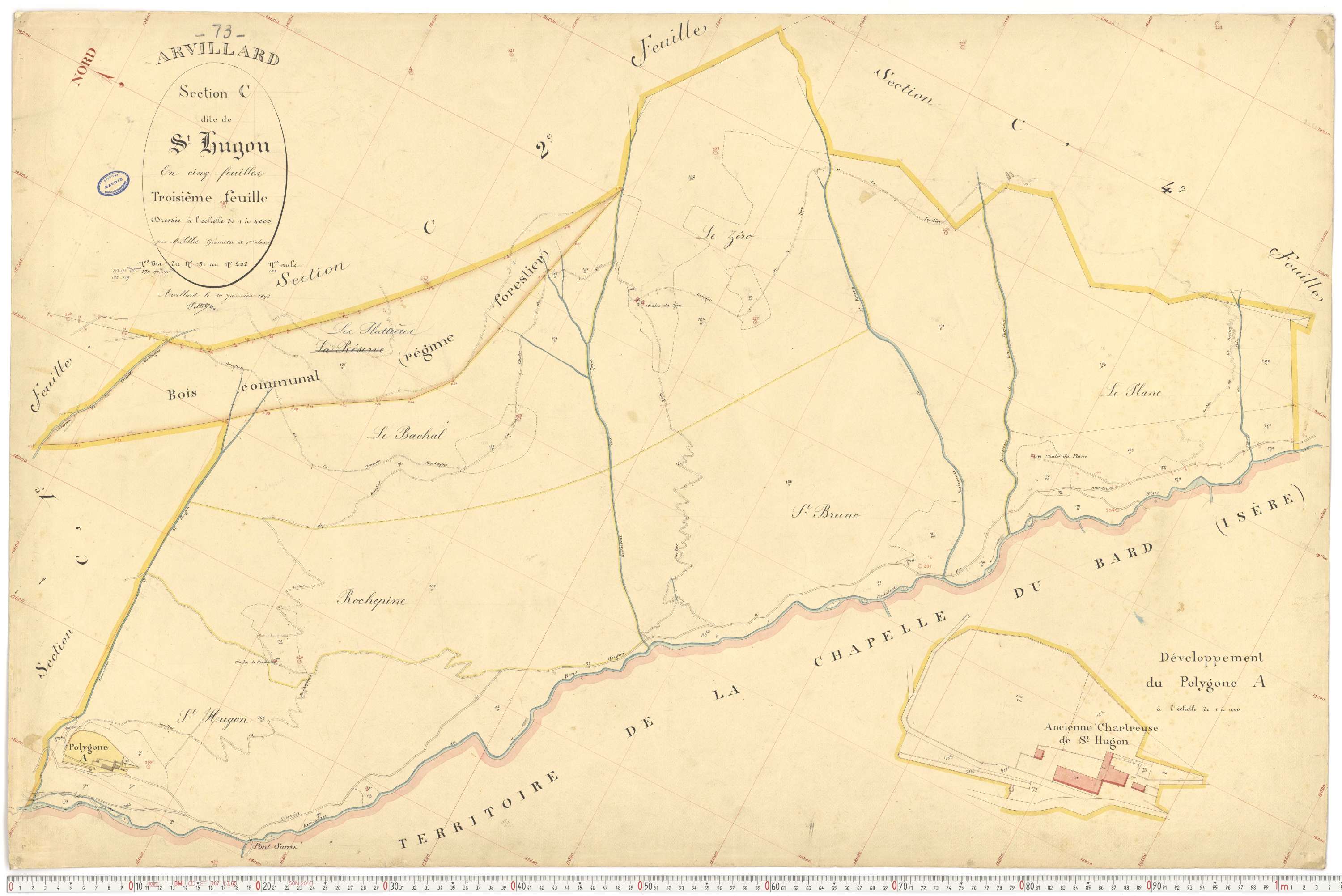 Arvillard - Plans cadastraux du premier cadastre français.