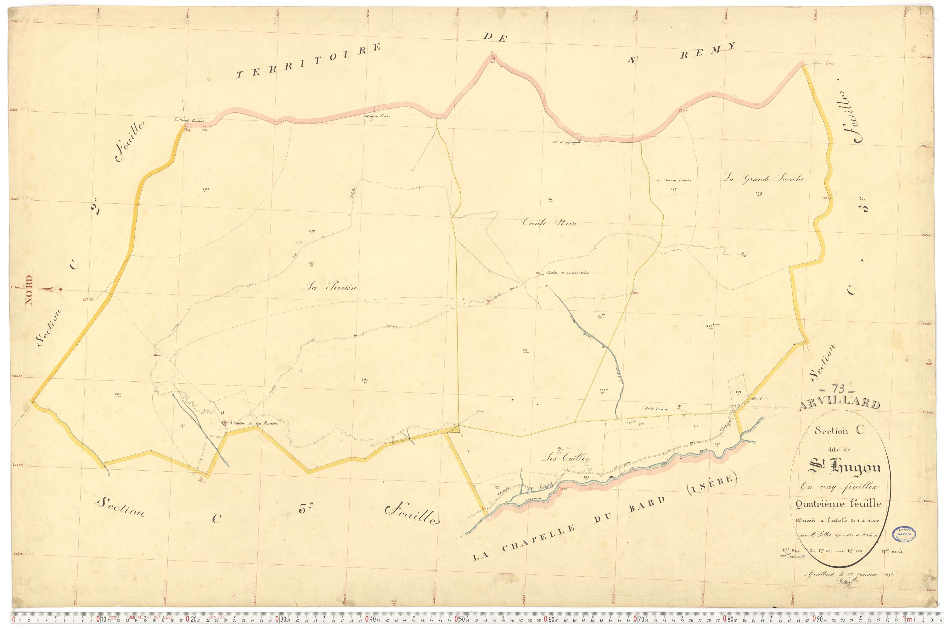 Arvillard - Plans cadastraux du premier cadastre français.