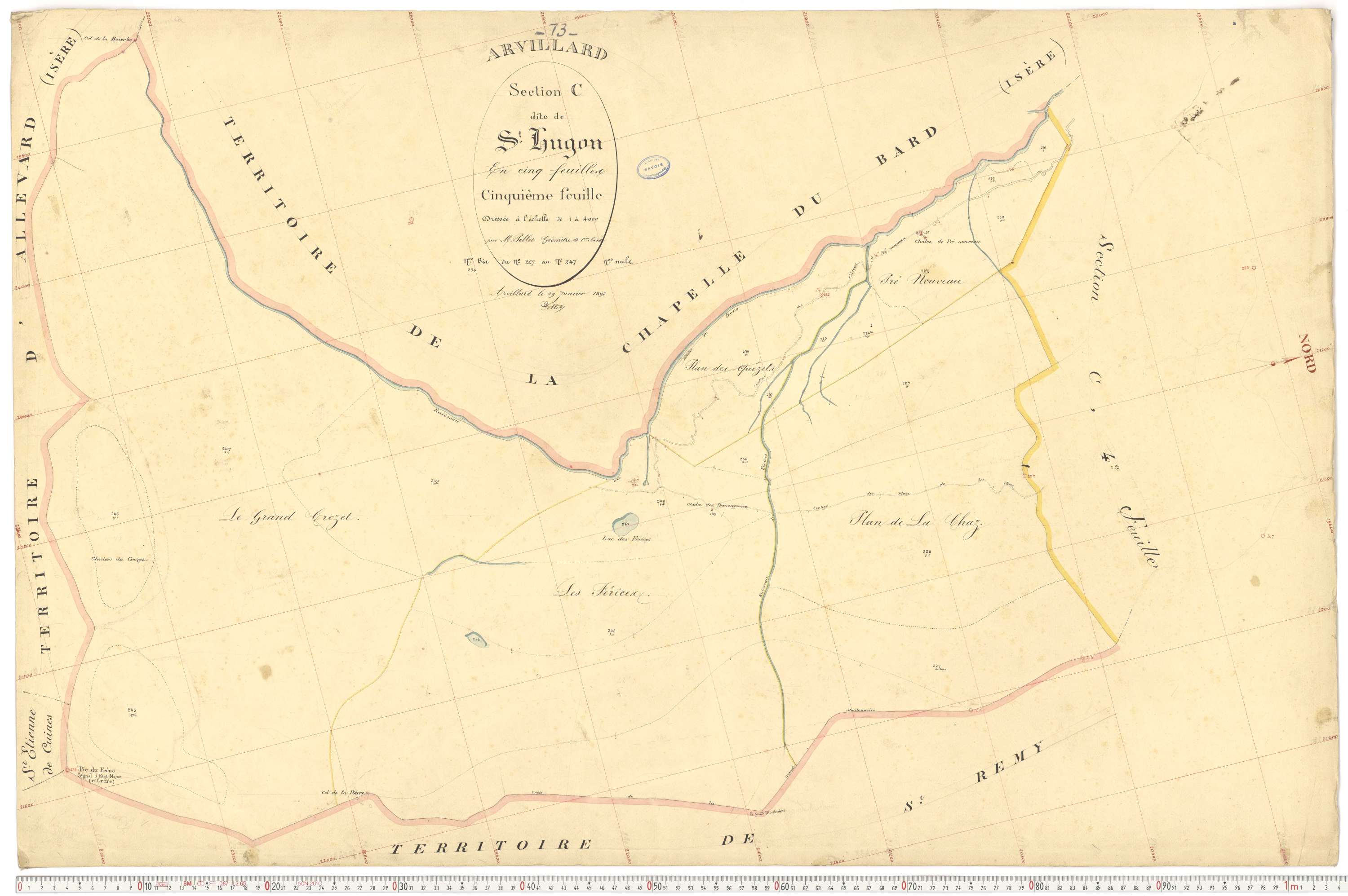 Arvillard - Plans cadastraux du premier cadastre français.