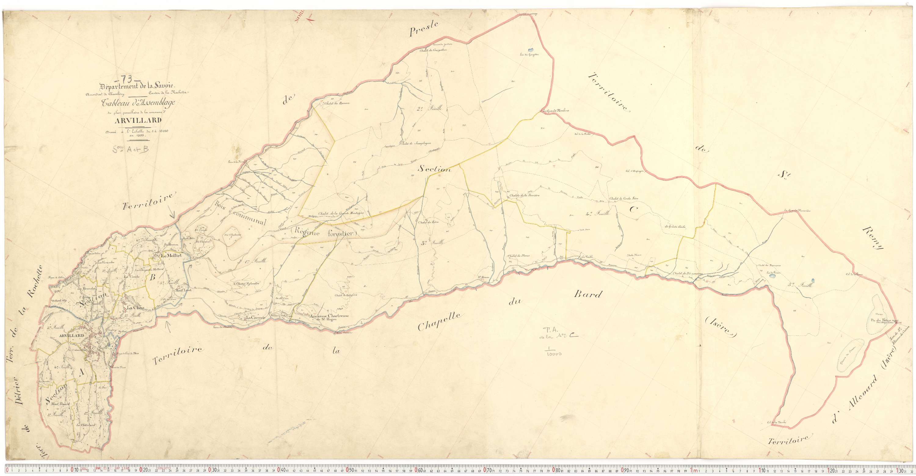 Arvillard - Plans cadastraux du premier cadastre français.