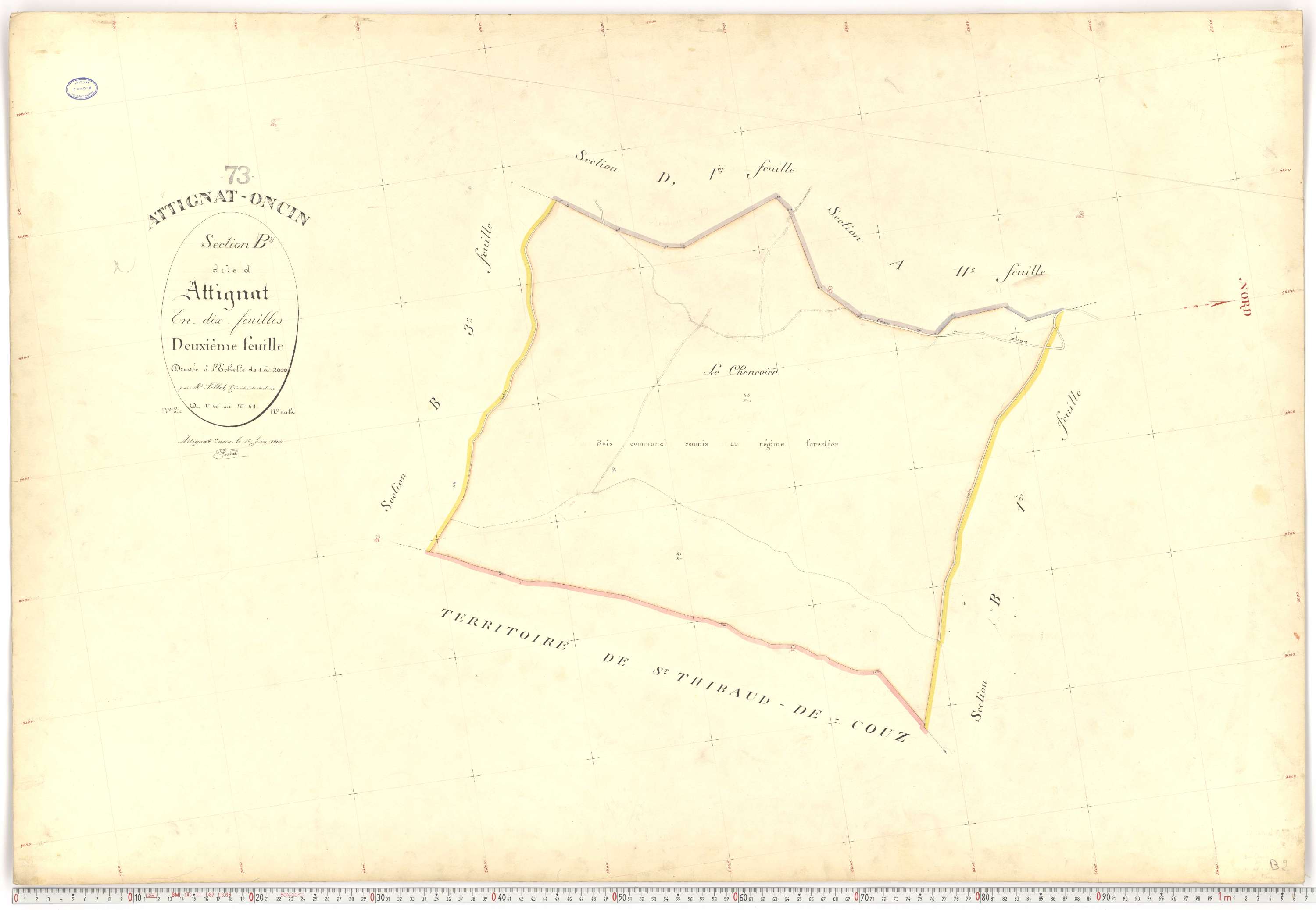 Attignat-Oncin - Plans cadastraux du premier cadastre français.