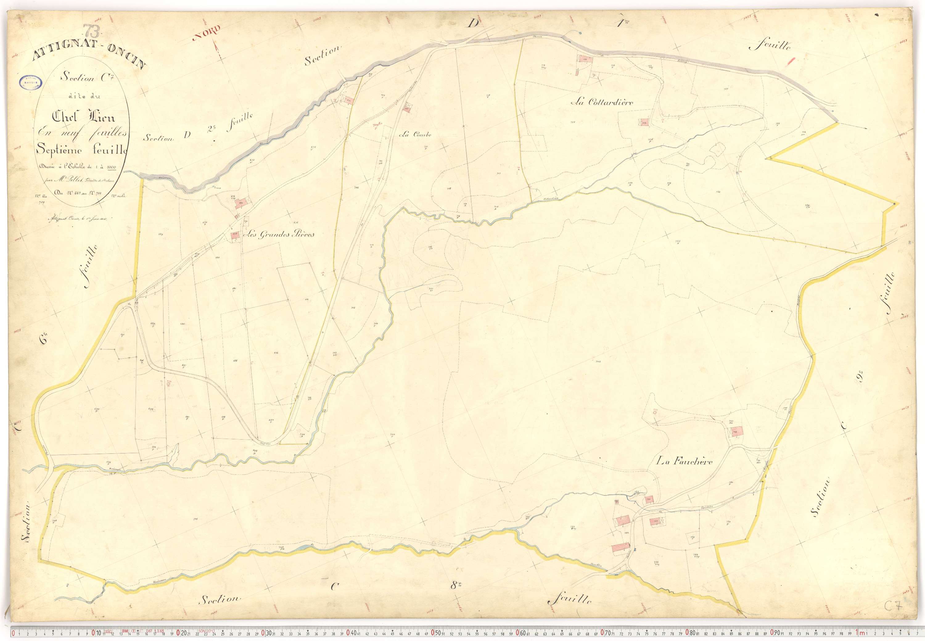 Attignat-Oncin - Plans cadastraux du premier cadastre français.