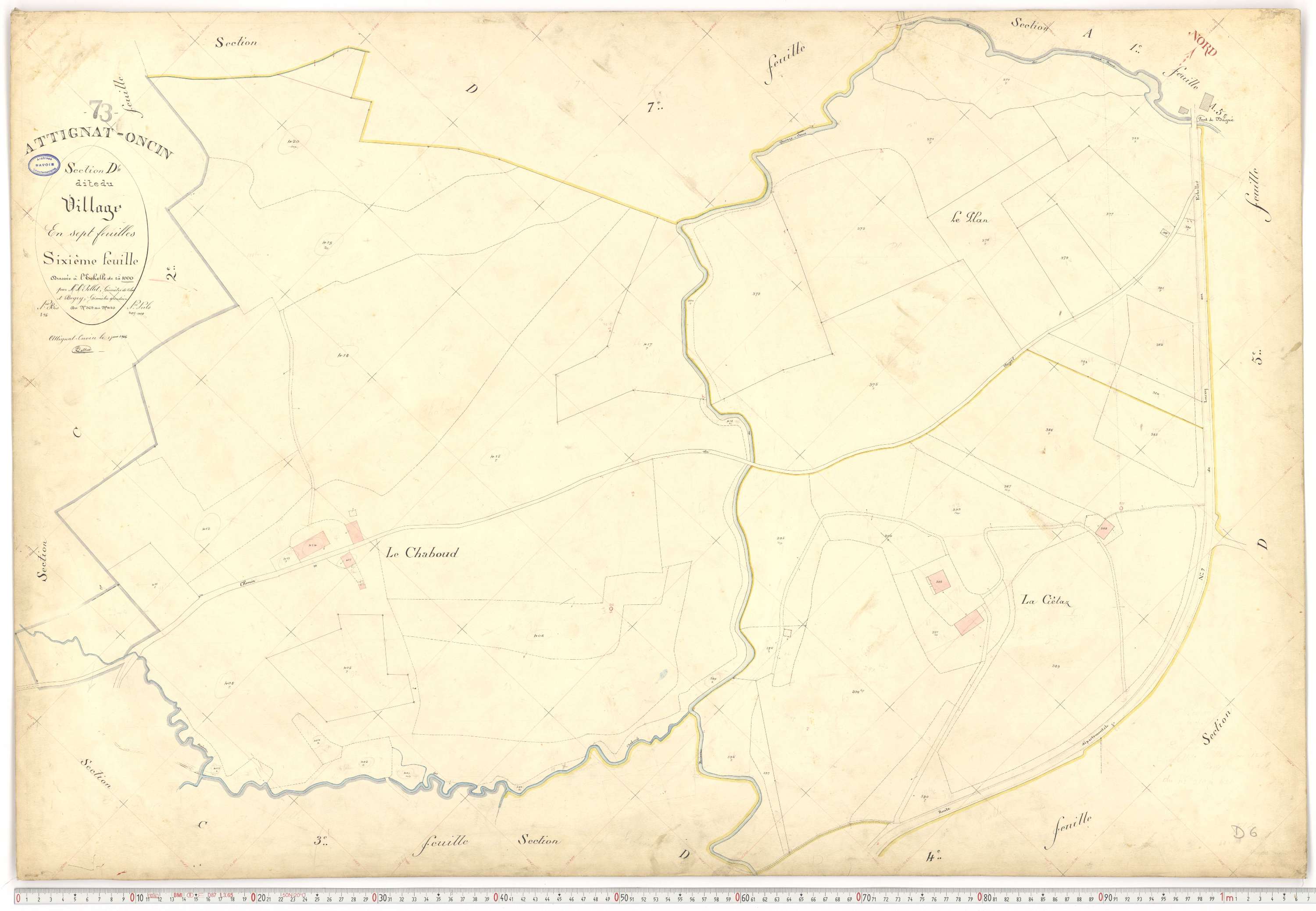 Attignat-Oncin - Plans cadastraux du premier cadastre français.