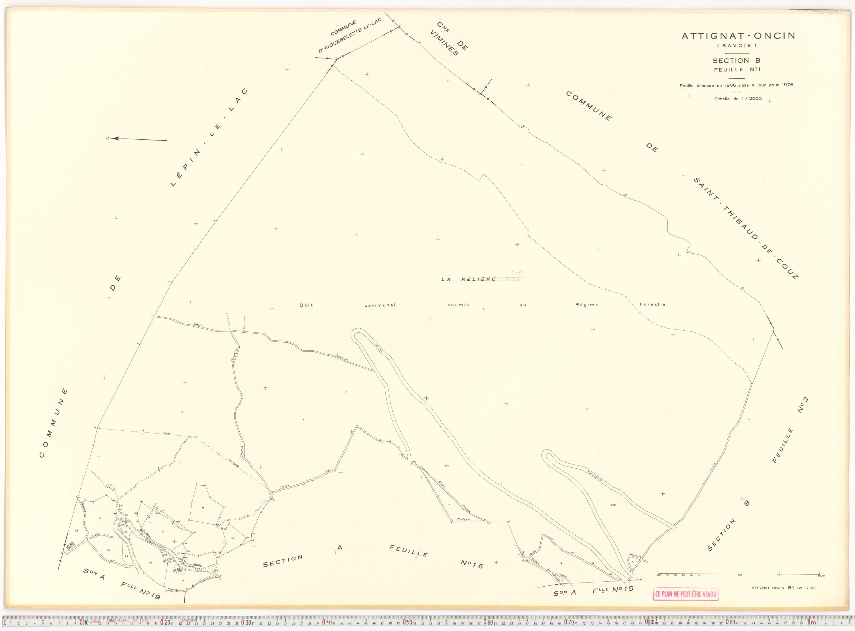 Attignat-Oncin - Cadastre rénové (1976-1988).