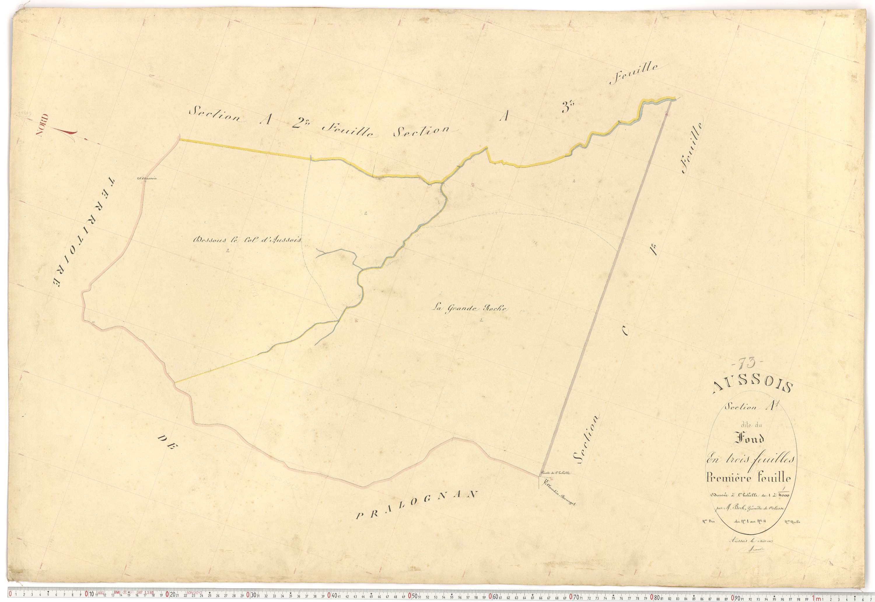 Aussois - Plans cadastraux du premier cadastre français.