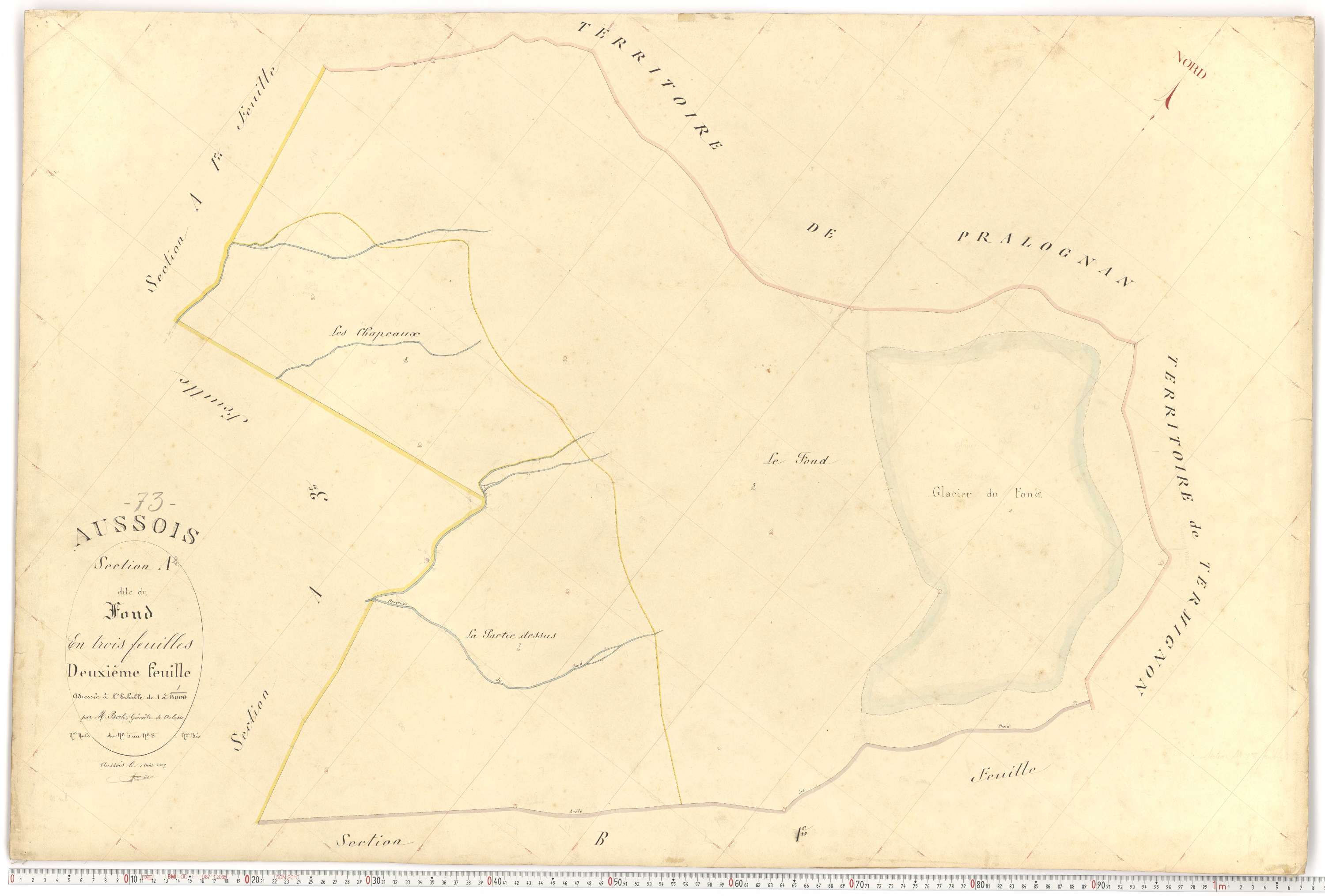 Aussois - Plans cadastraux du premier cadastre français.