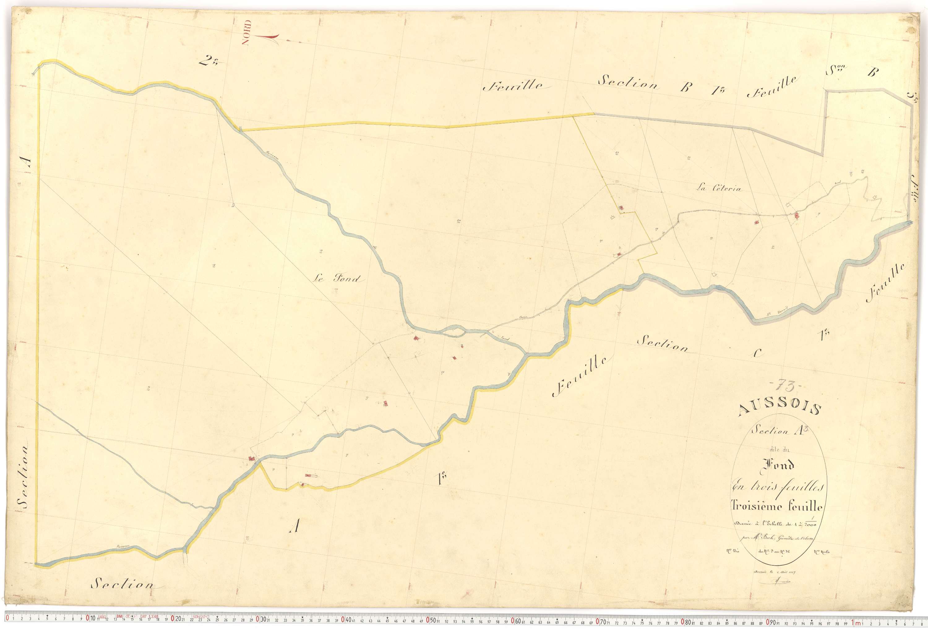 Aussois - Plans cadastraux du premier cadastre français.