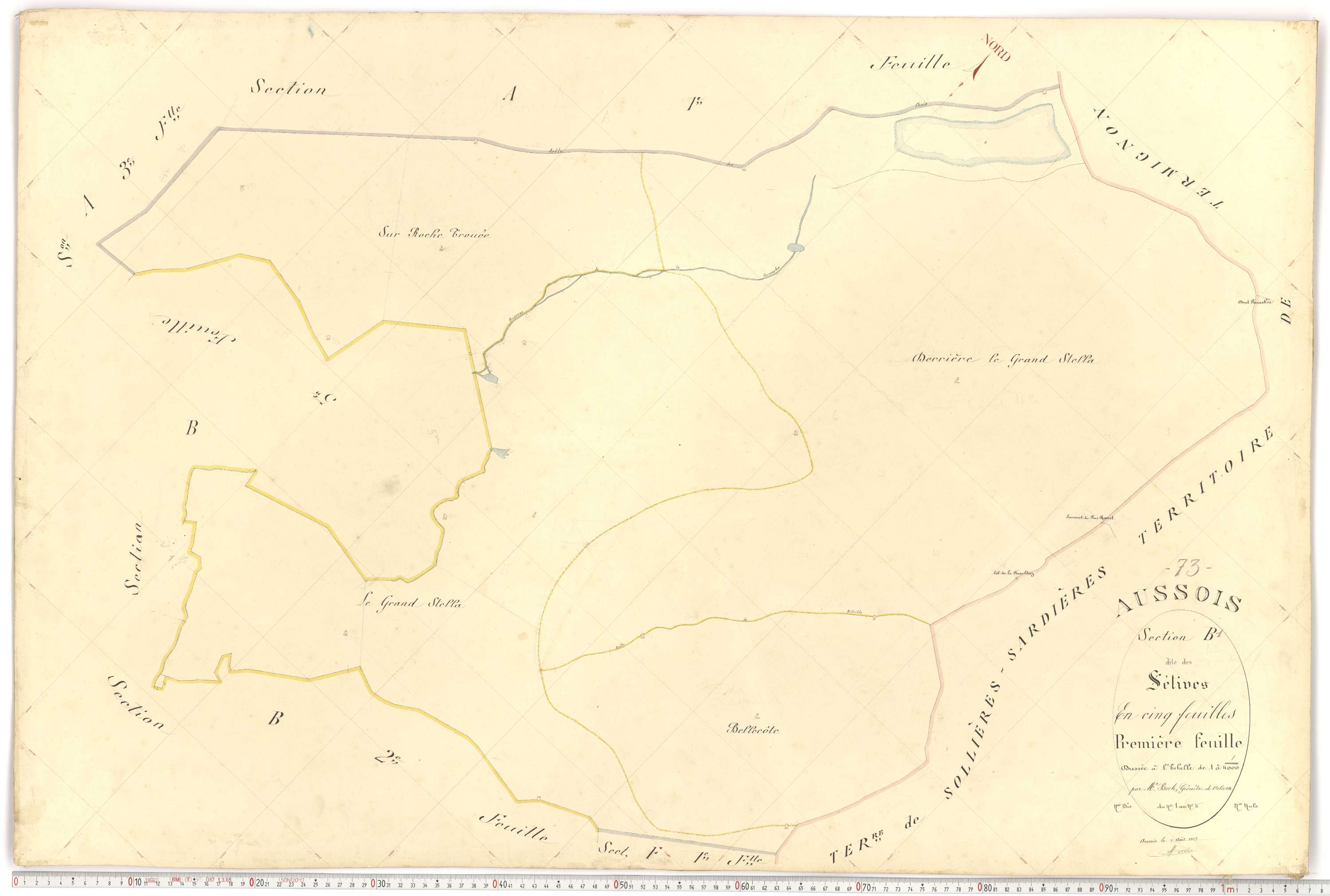 Aussois - Plans cadastraux du premier cadastre français.