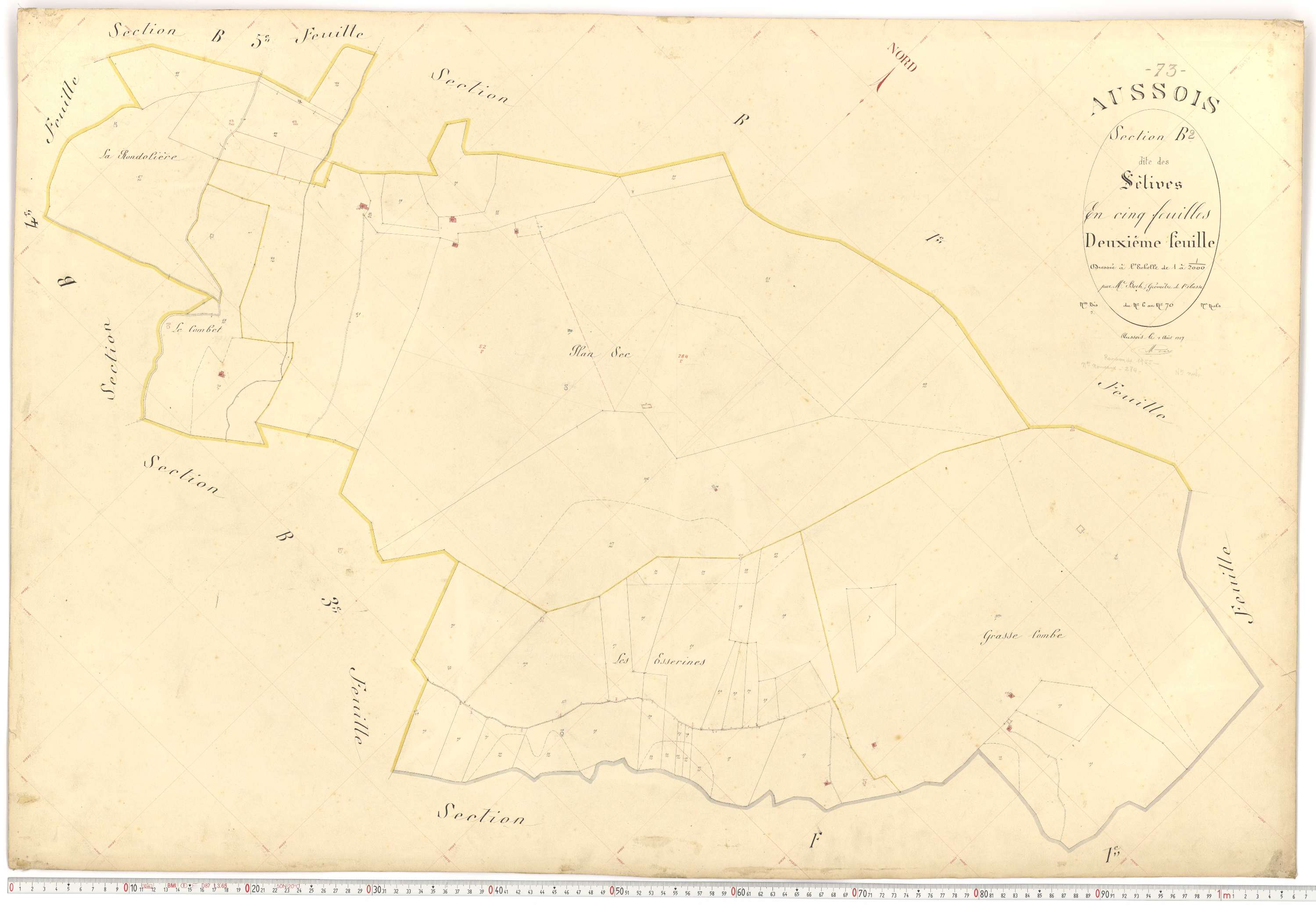 Aussois - Plans cadastraux du premier cadastre français.