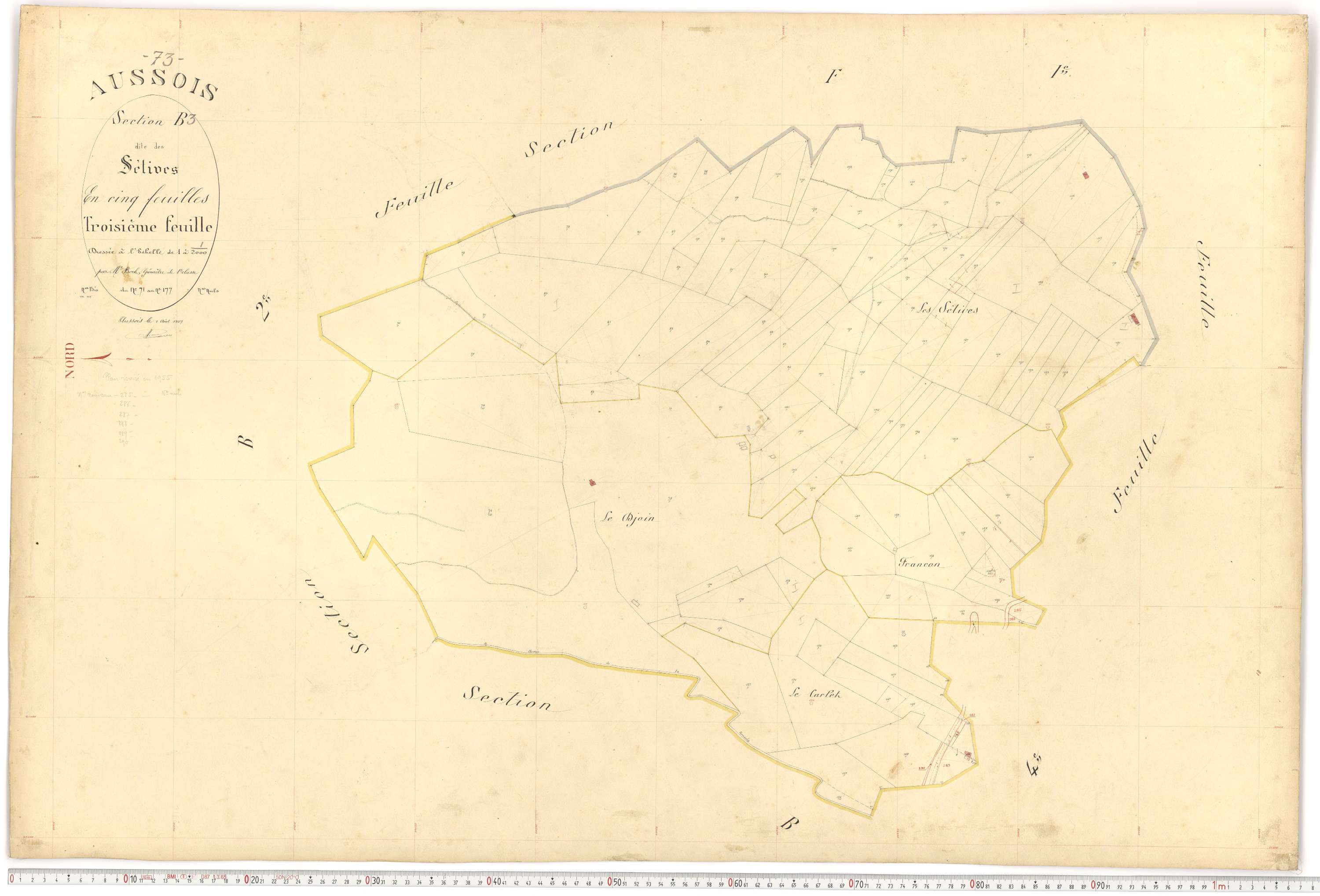 Aussois - Plans cadastraux du premier cadastre français.