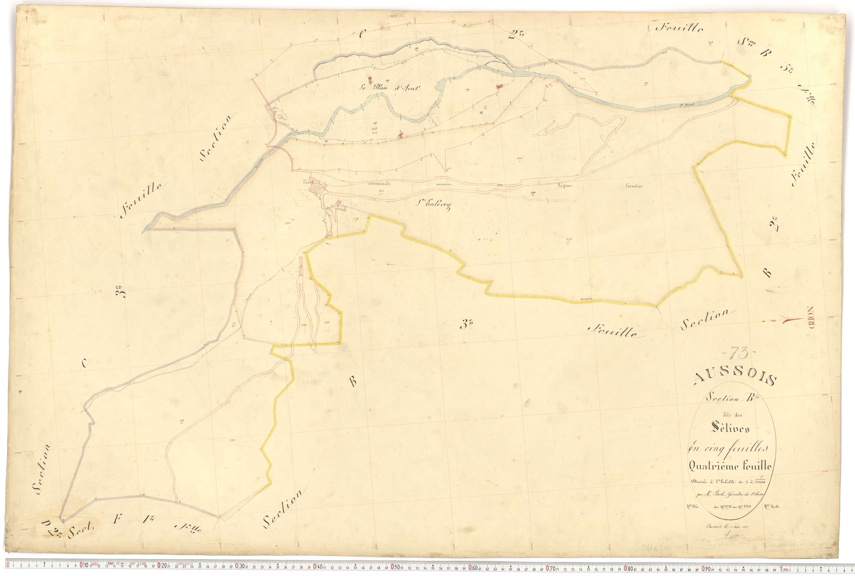Aussois - Plans cadastraux du premier cadastre français.
