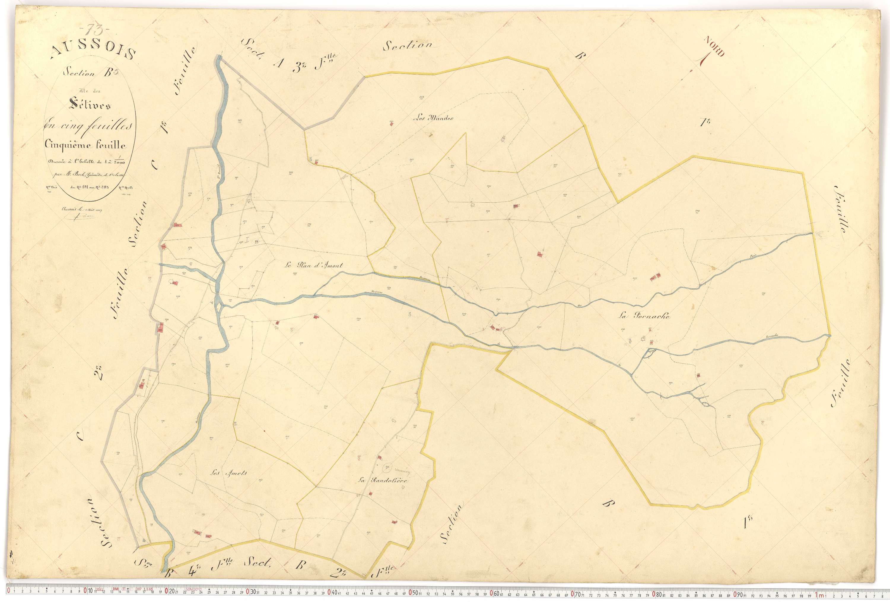 Aussois - Plans cadastraux du premier cadastre français.