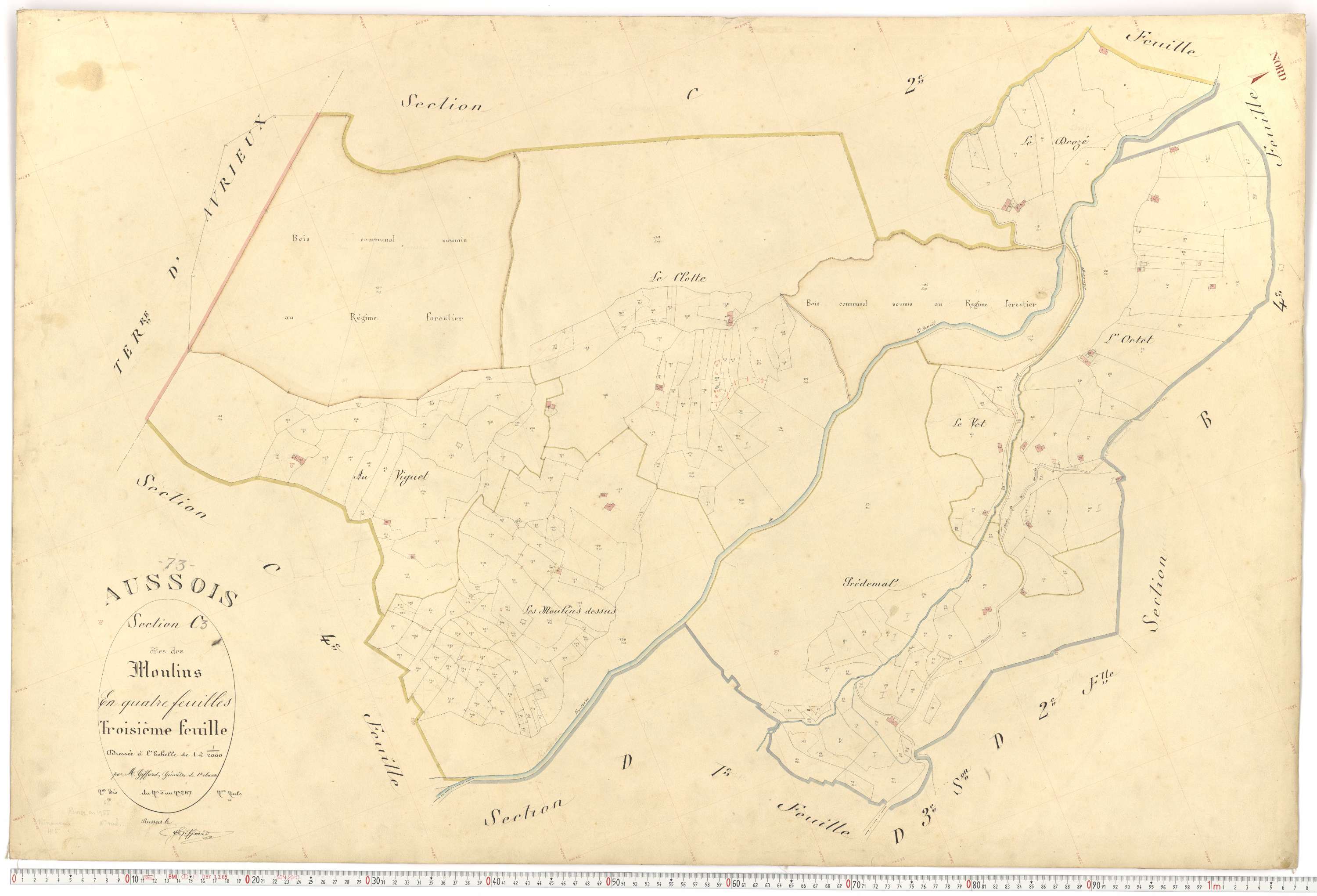 Aussois - Plans cadastraux du premier cadastre français.