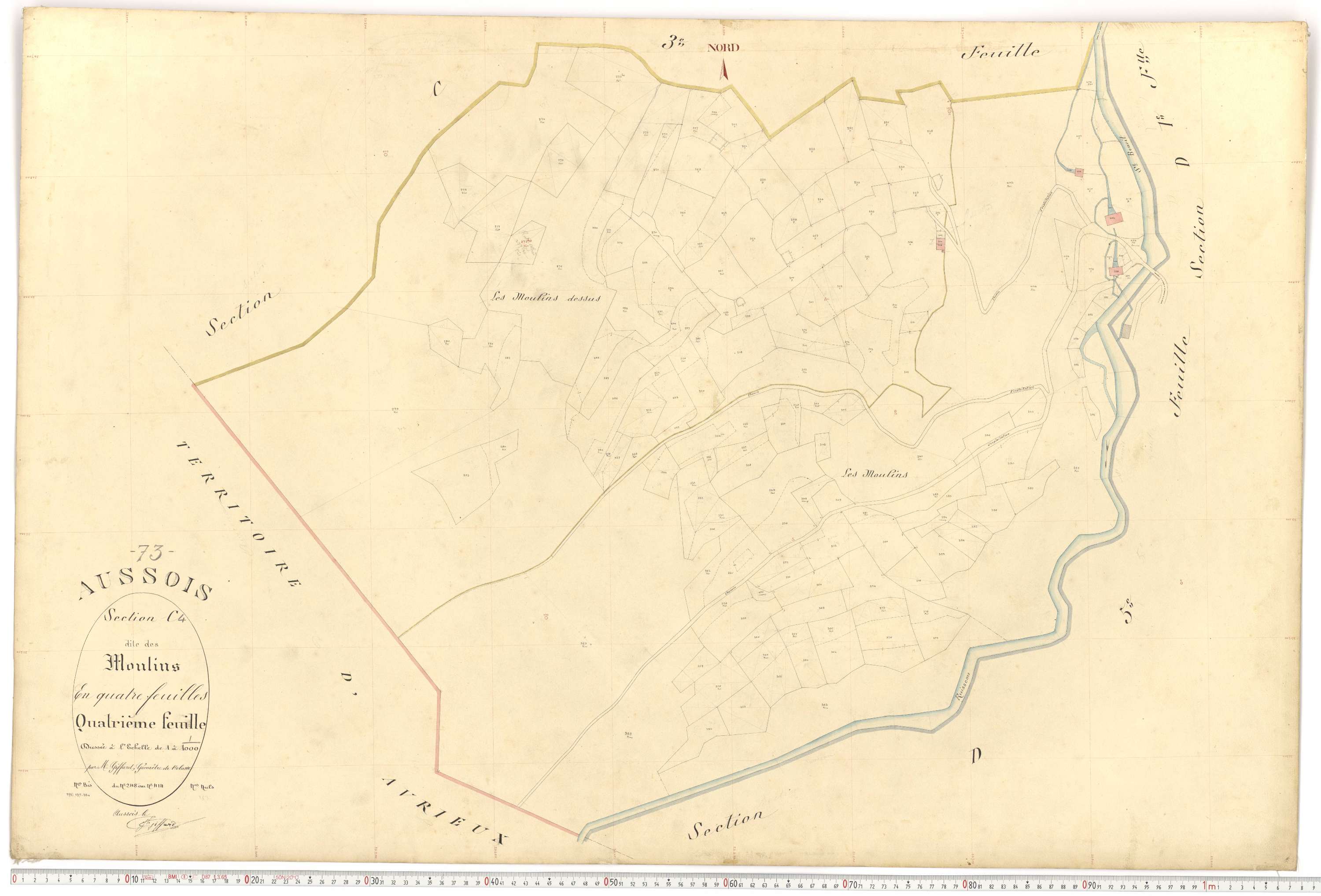 Aussois - Plans cadastraux du premier cadastre français.