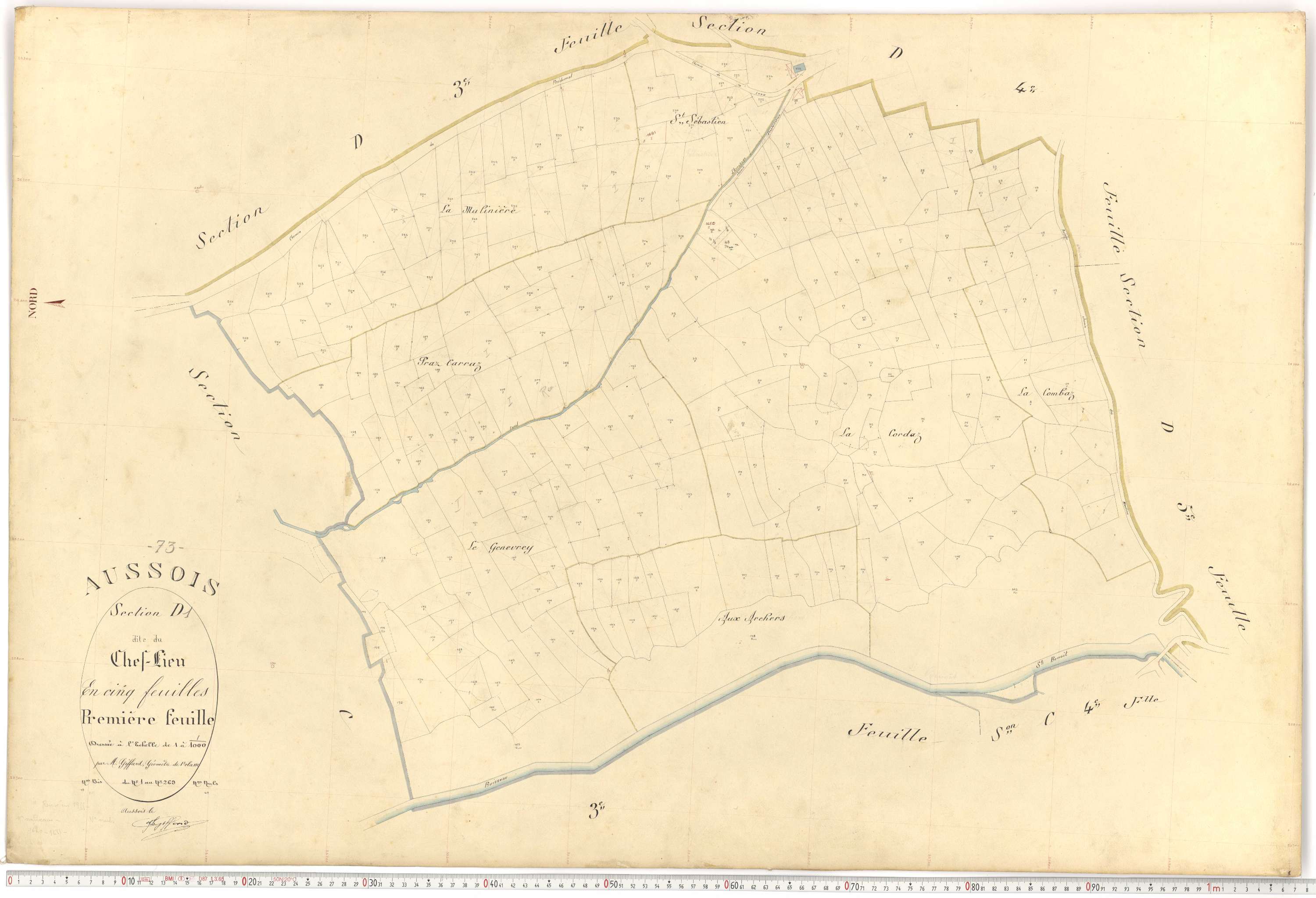 Aussois - Plans cadastraux du premier cadastre français.