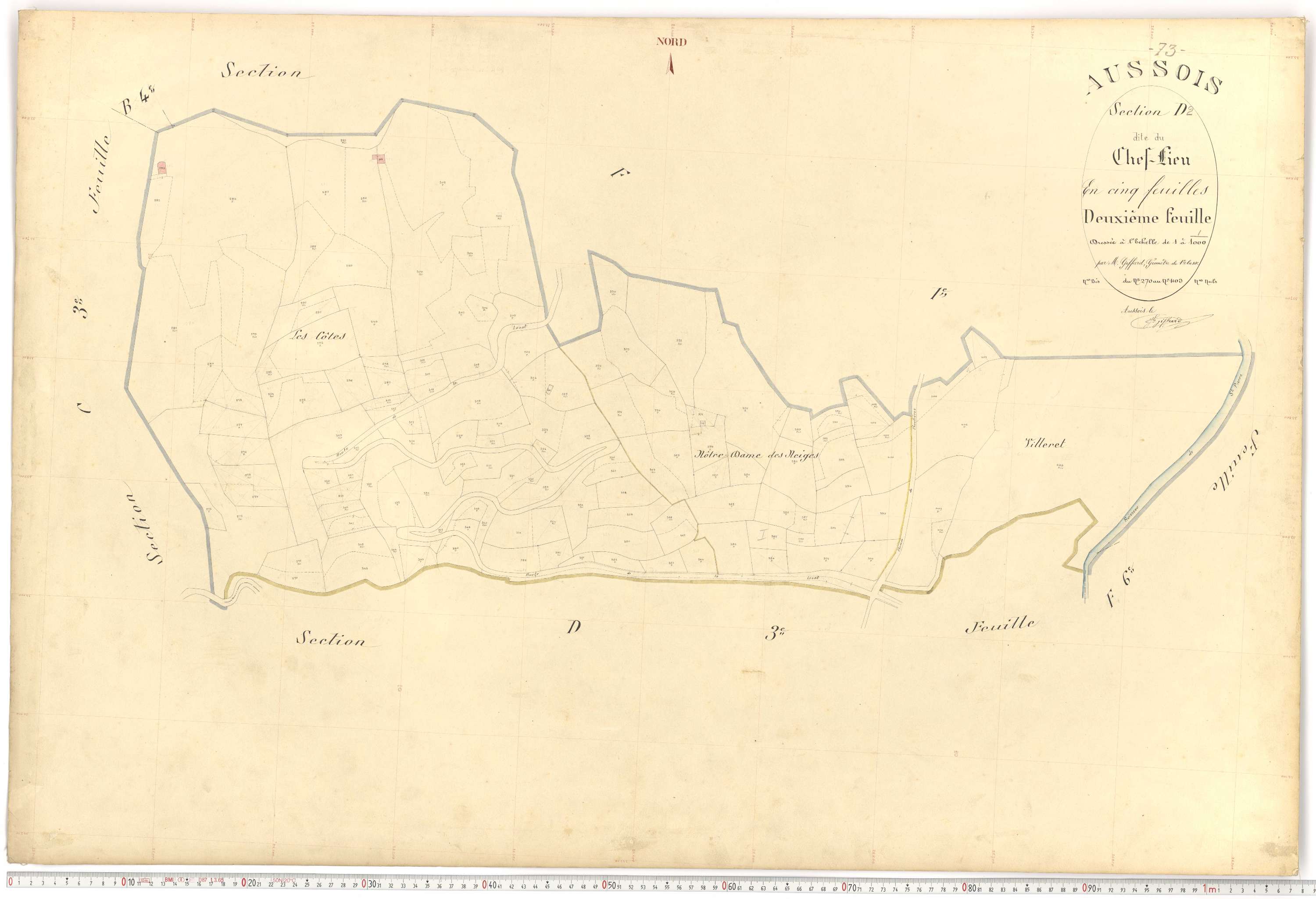 Aussois - Plans cadastraux du premier cadastre français.